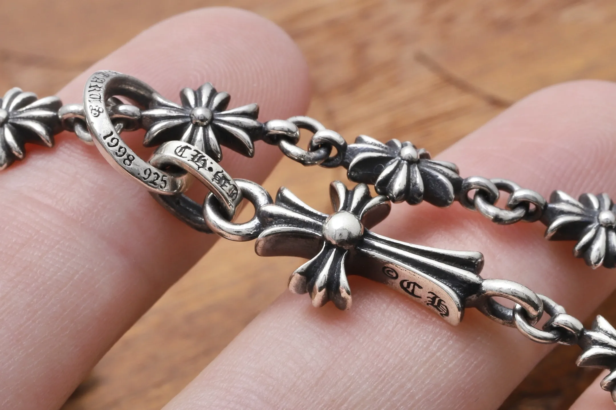 Cross Motif Sterling Silver Adjustable Necklace D132518446 — view 6