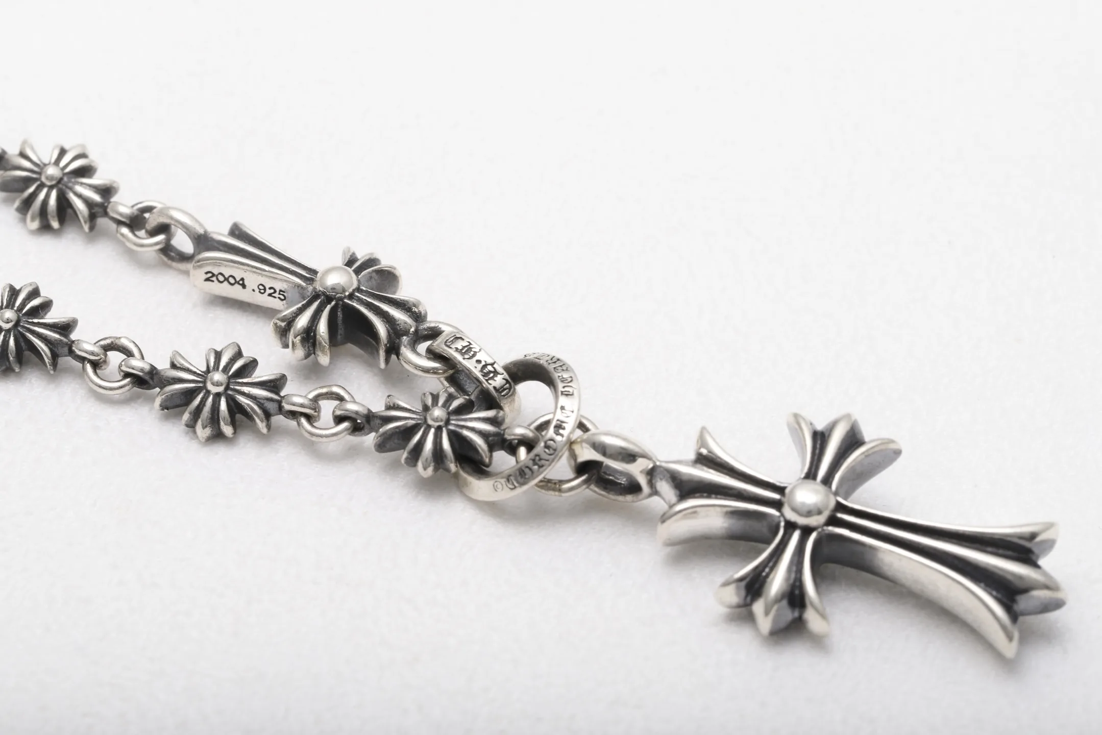 Cross Motif Sterling Silver Adjustable Necklace D132518446 — view 7