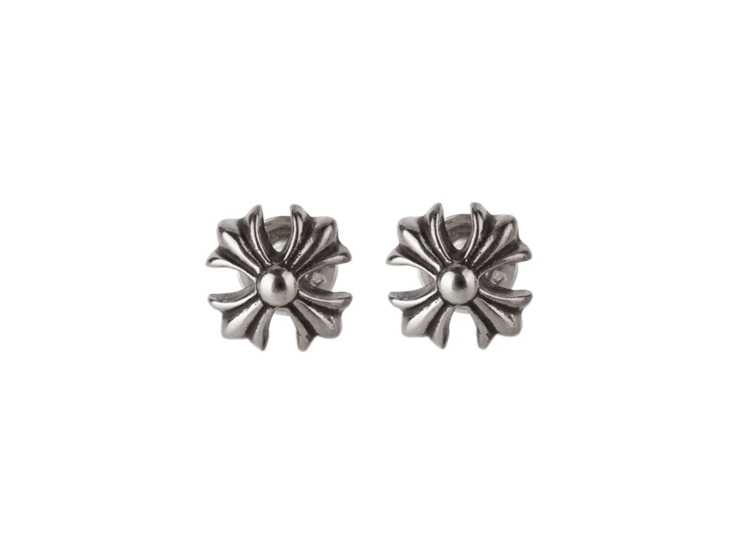 Cross Flower Stud Earrings (Sterling Silver) D14018438