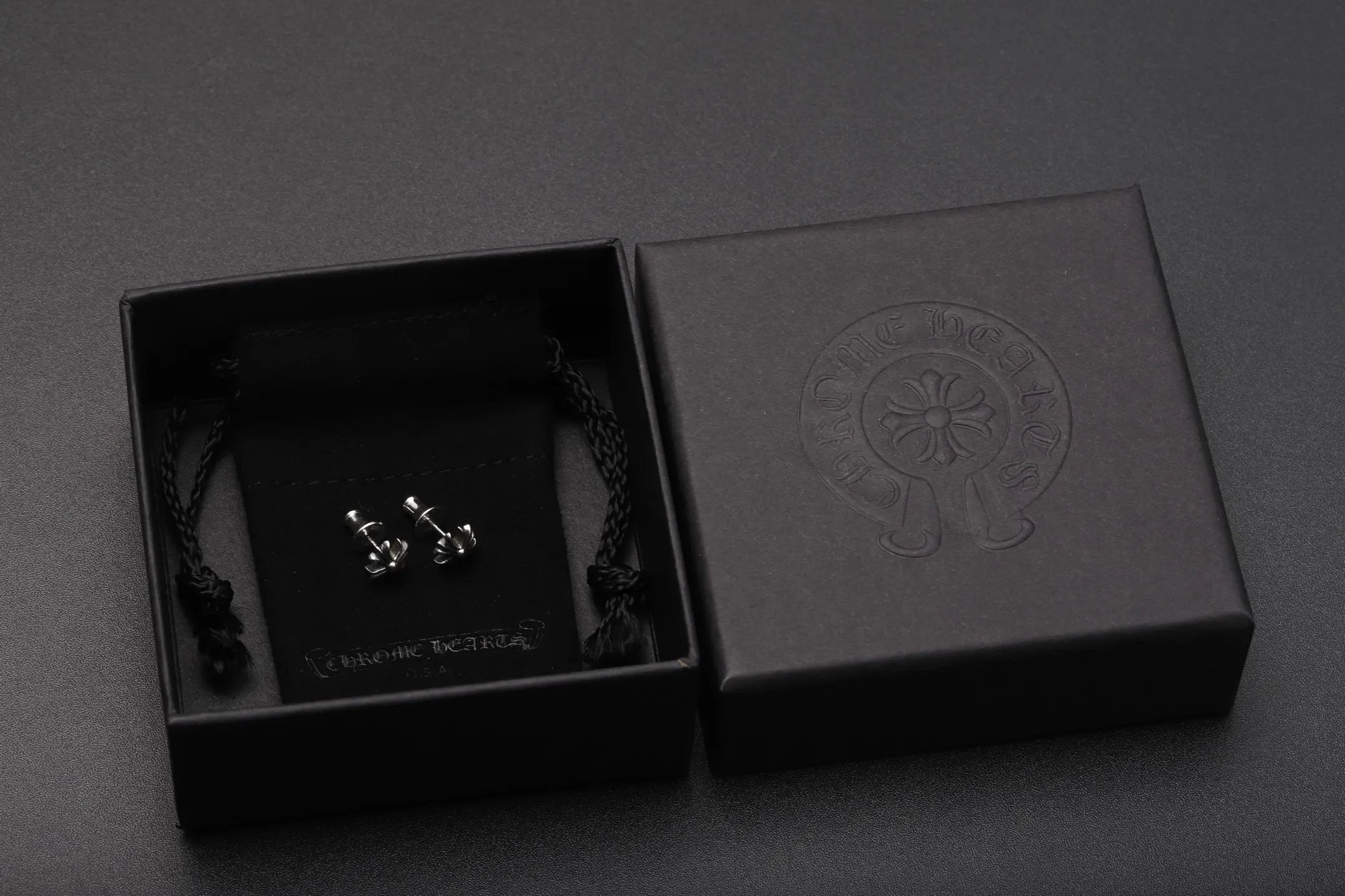 Cross Flower Stud Earrings (Sterling Silver) D14018438 — view 2