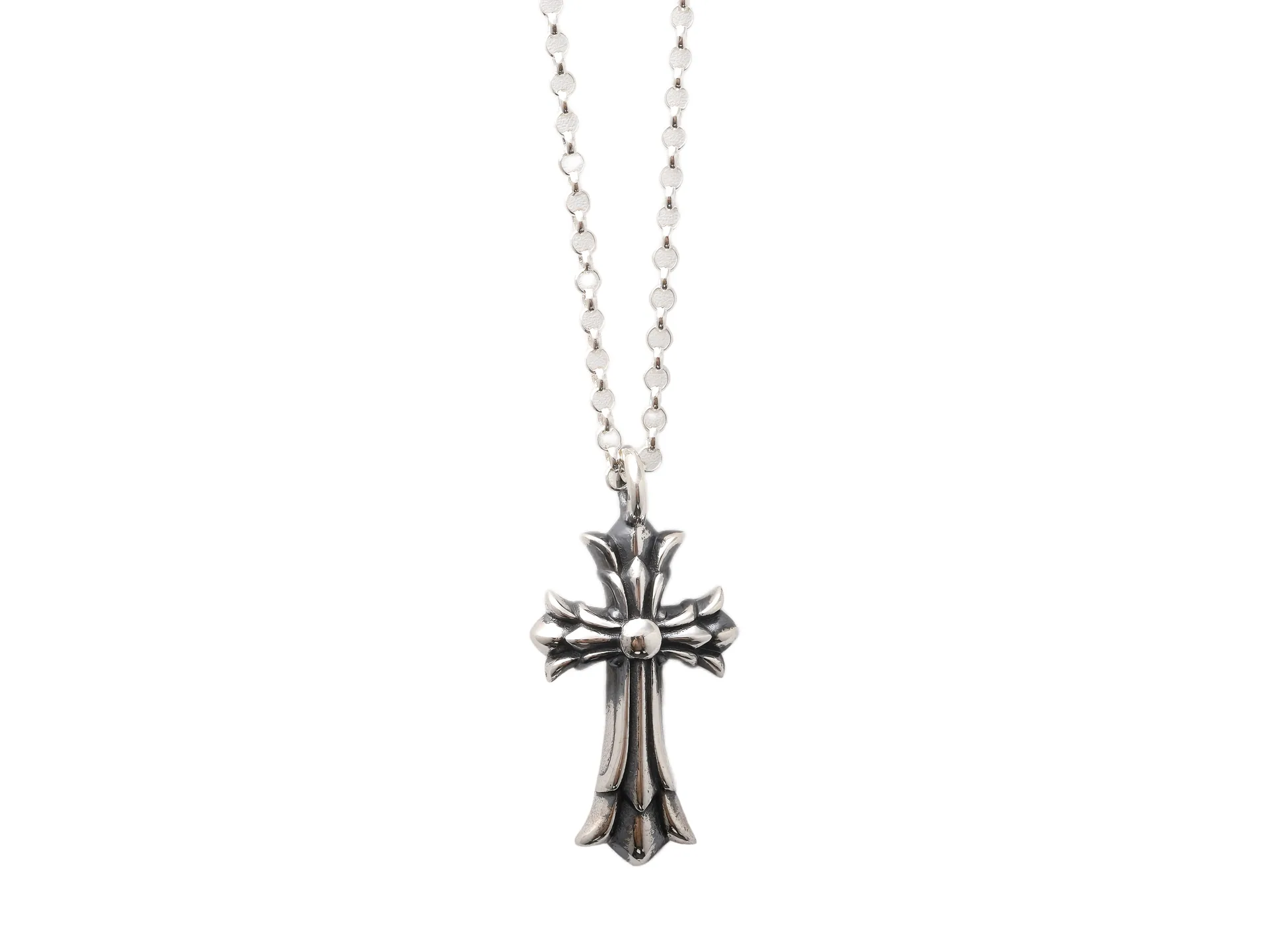 Double-Layer Cross Pendant Necklace (Sterling Silver) D34518443