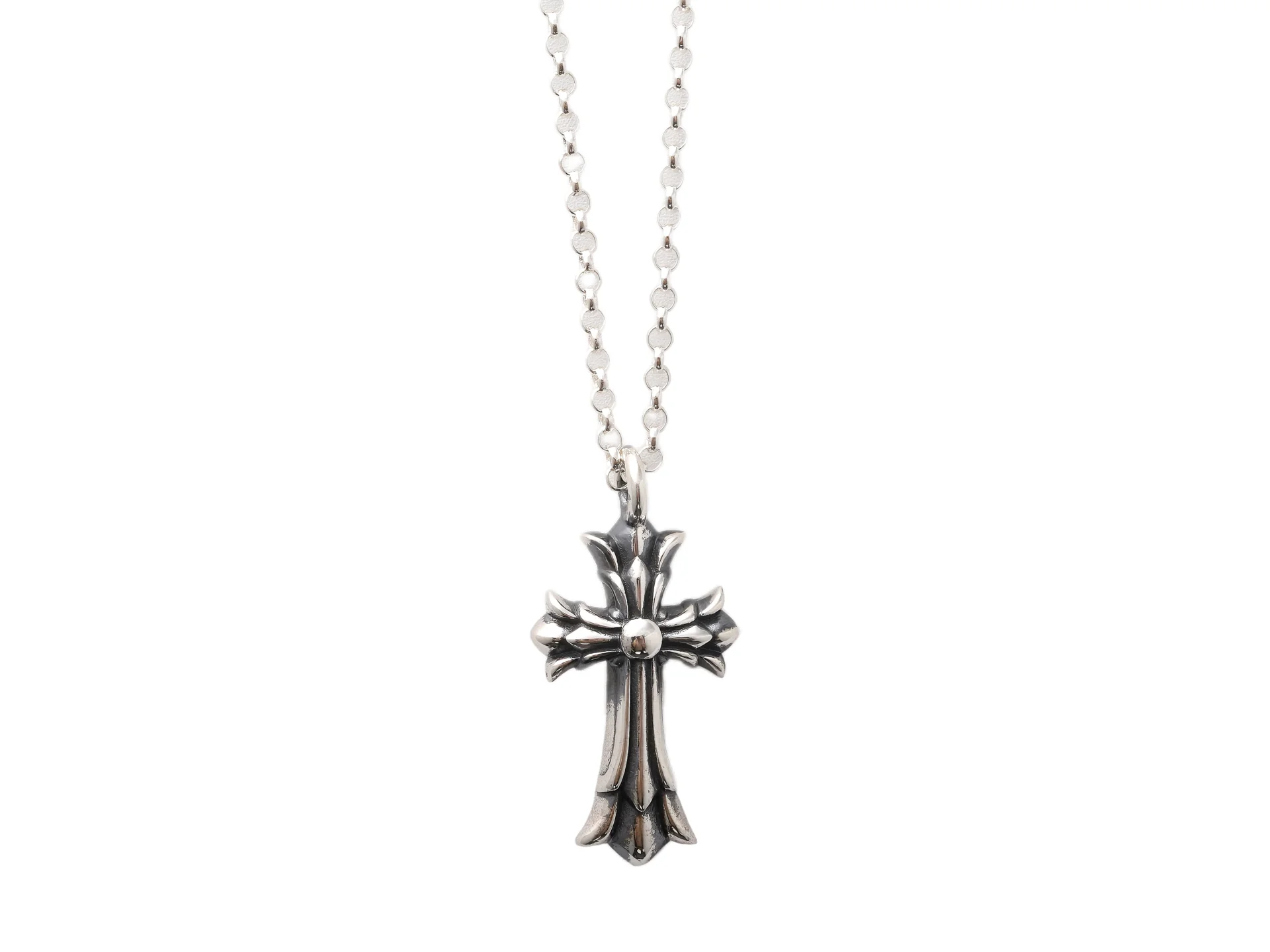 Double-Layer Cross Pendant Necklace (Sterling Silver) D34518443
