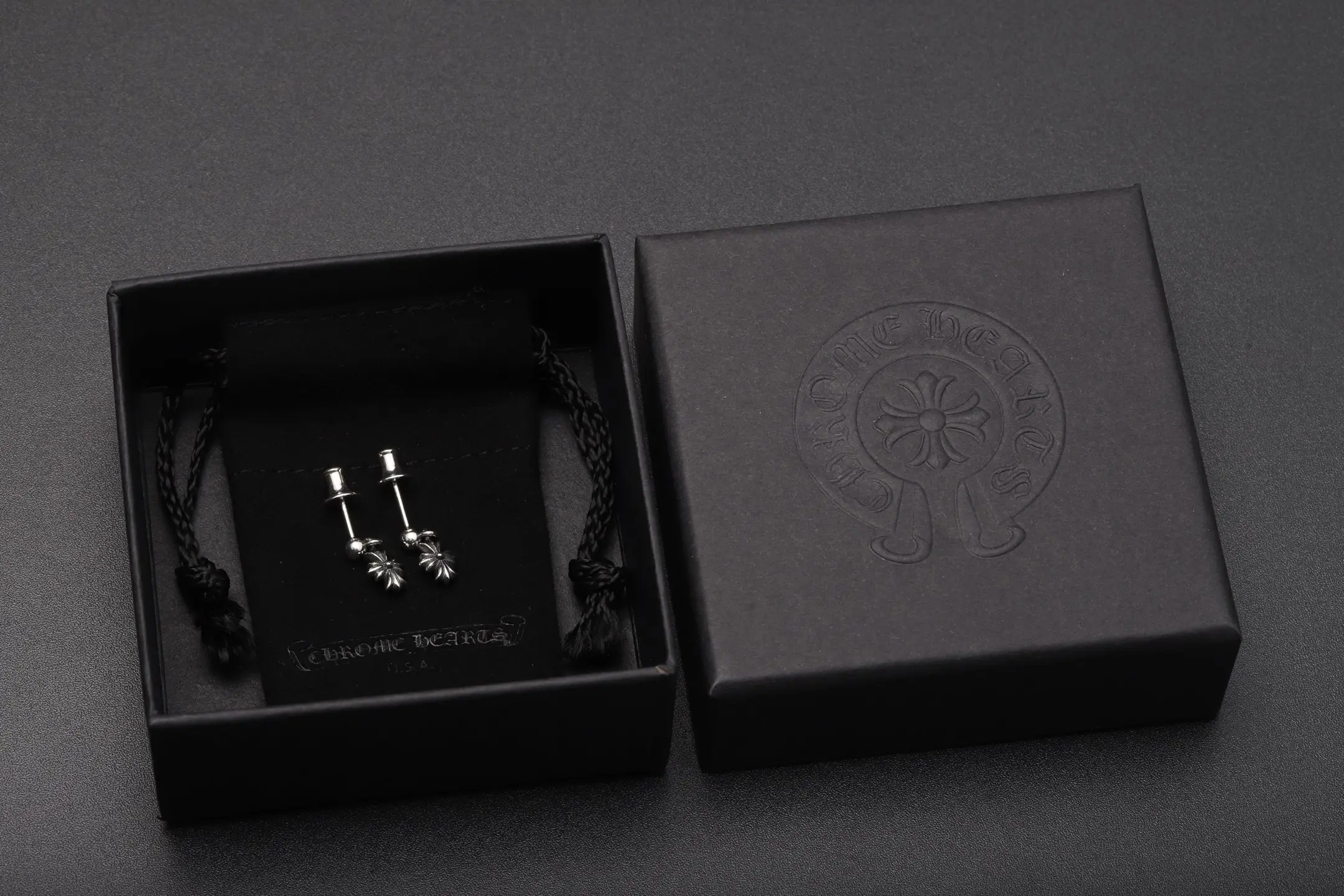 Cross Drop Stud Earrings (Sterling Silver) D15518433 — view 2