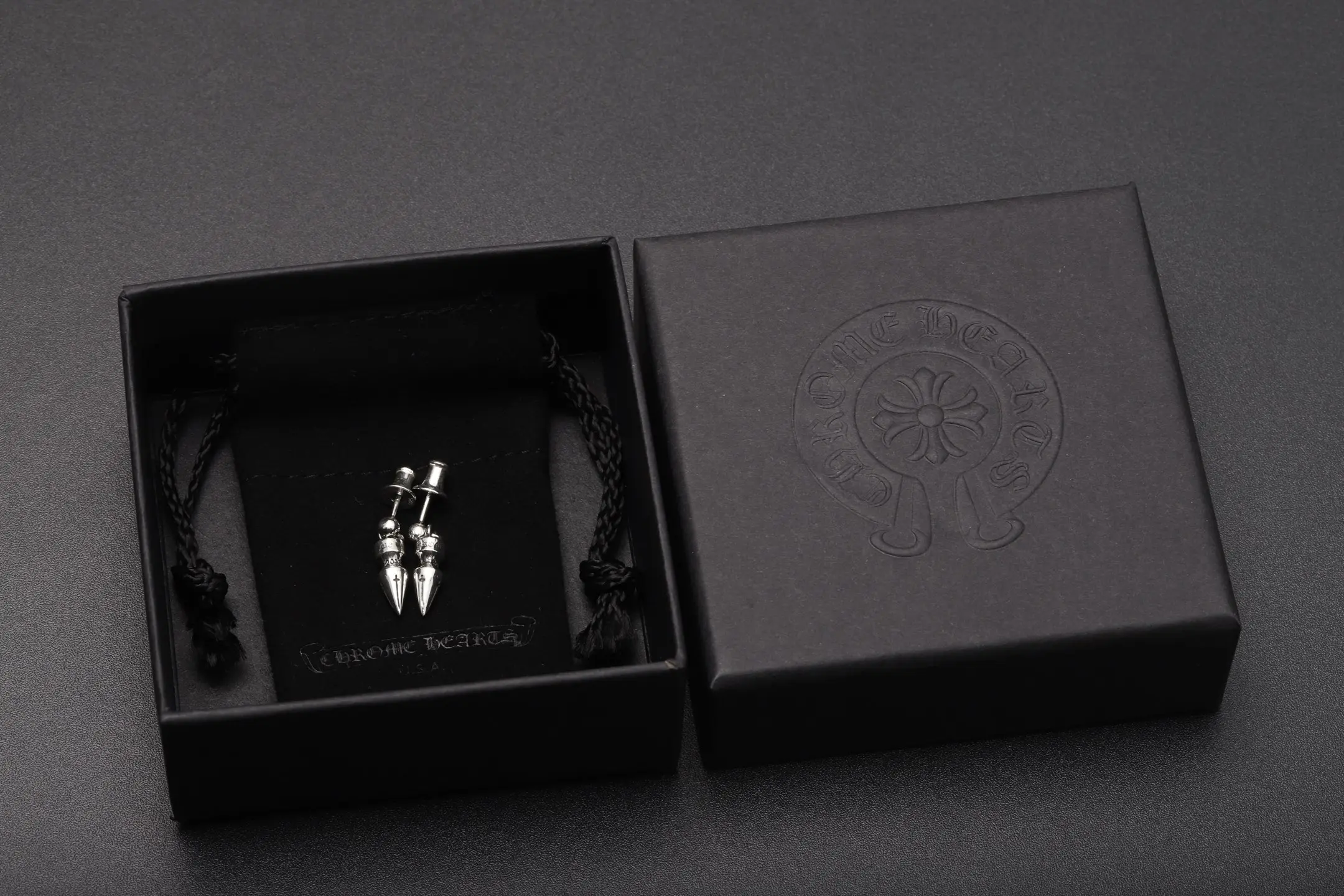 Bullet-Tip Stud Earrings (Sterling Silver) D19018434 — view 2