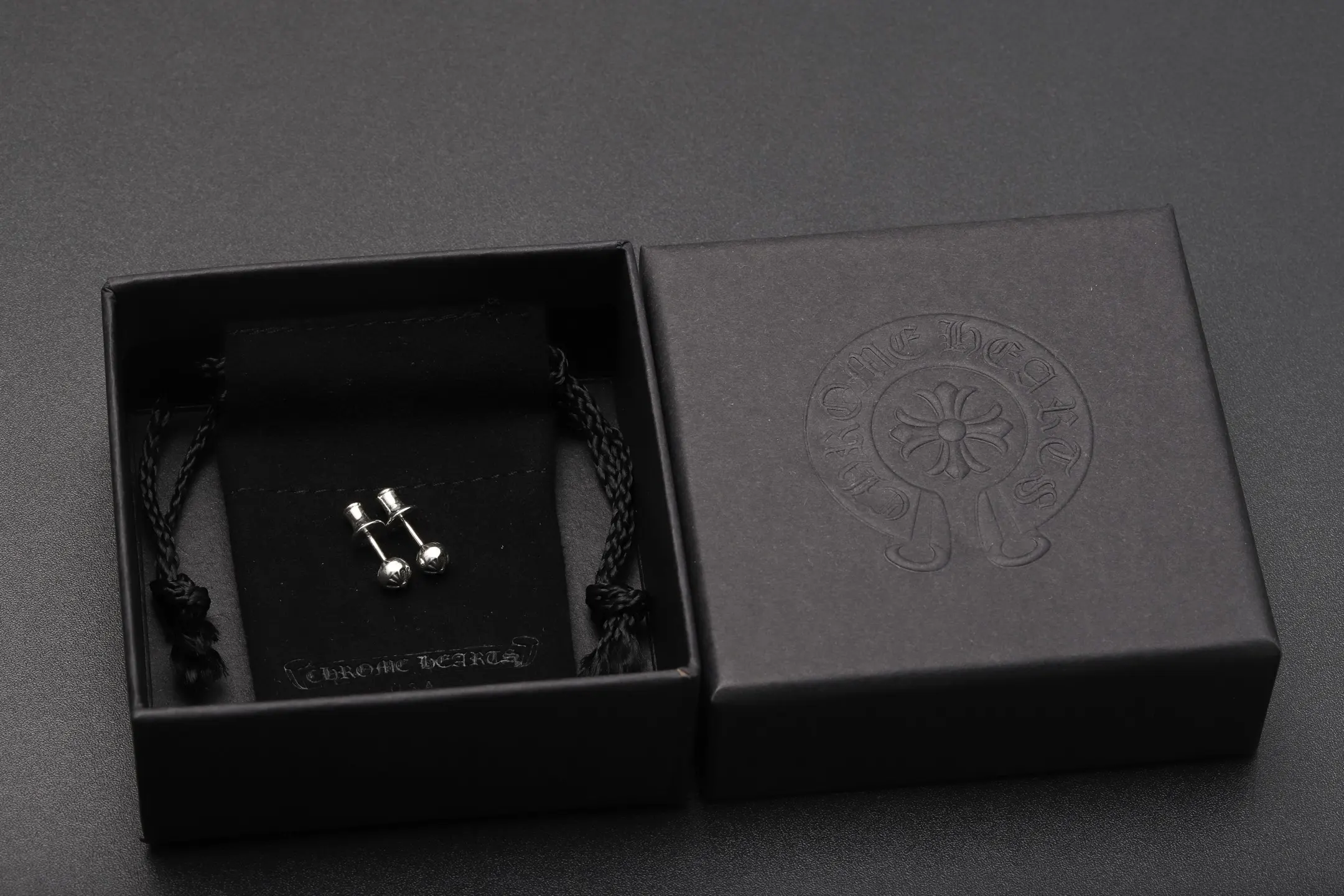 Chrome Hearts-Inspired Cross Ball Stud Earrings D14018437 — view 2