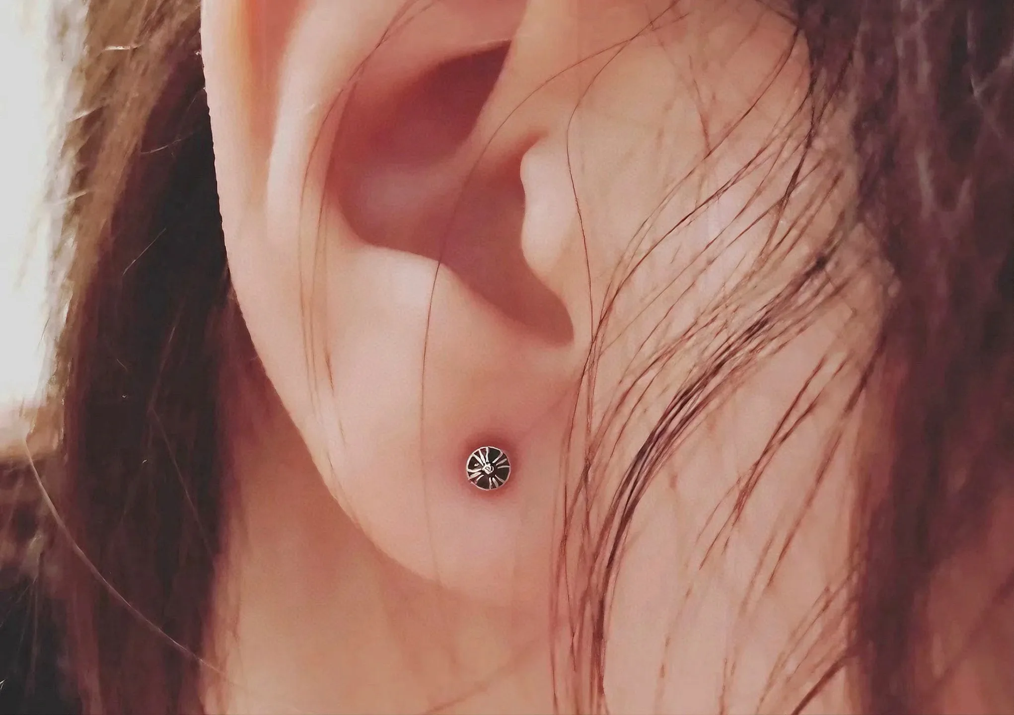 Chrome Hearts-Inspired Cross Ball Stud Earrings D14018437 — view 7