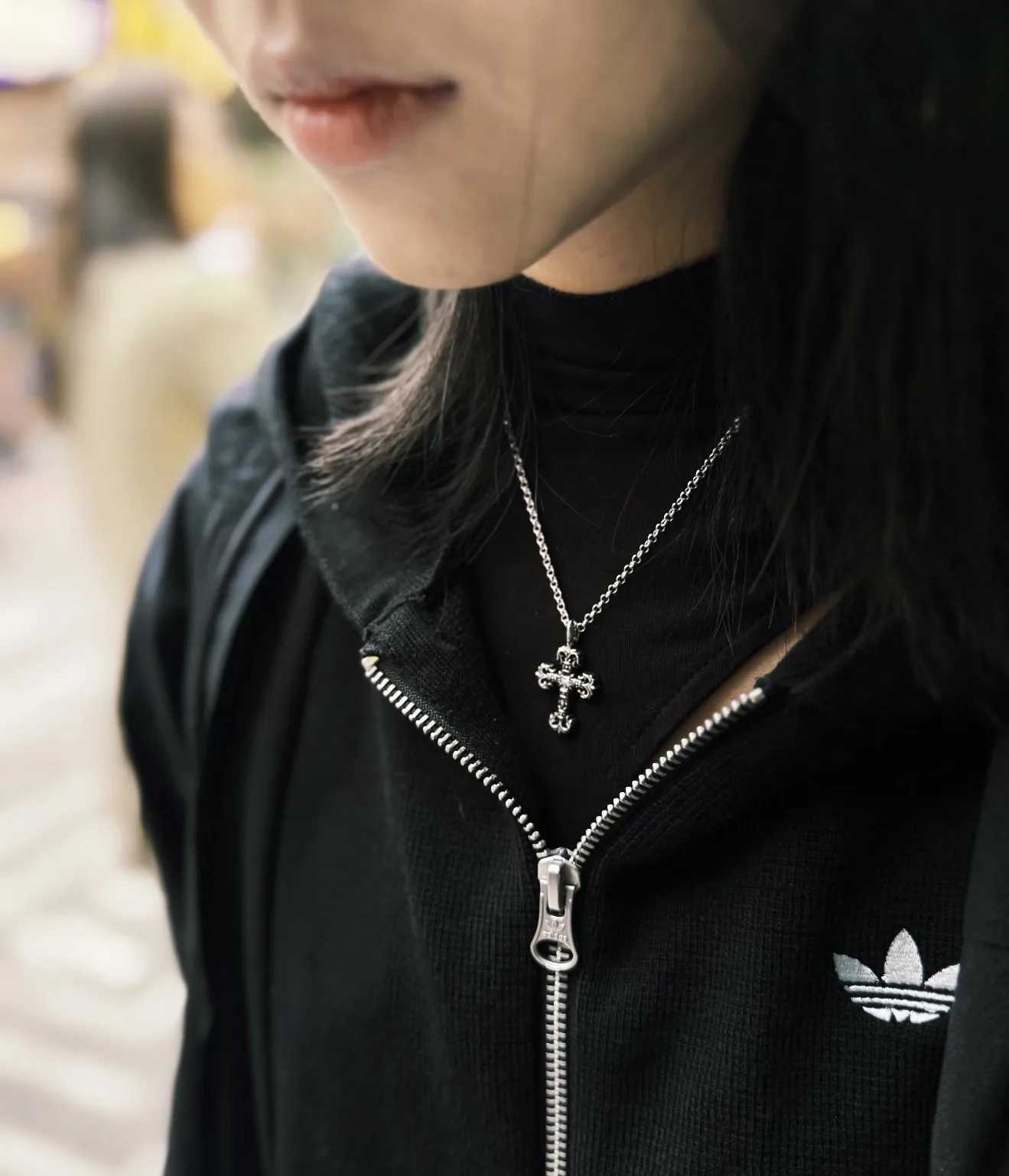 Flame Cross Pendant Necklace (Sterling Silver) D34018442 — view 8