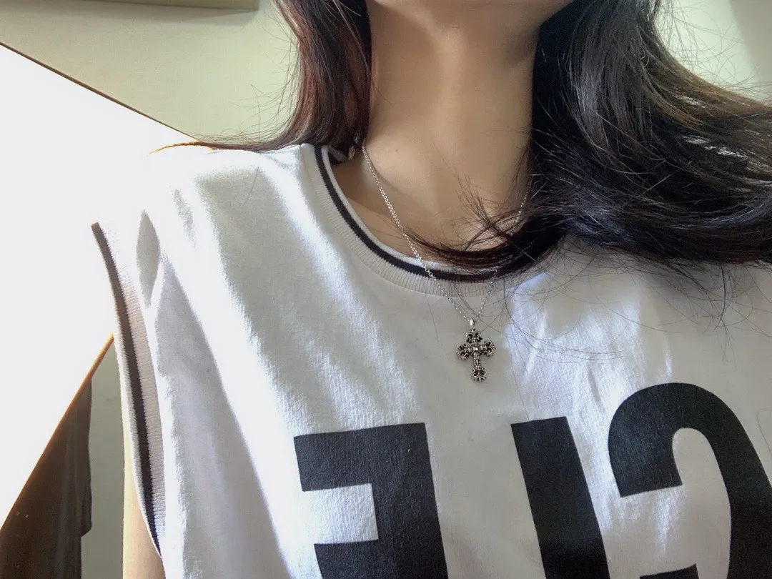 Flame Cross Pendant Necklace (Sterling Silver) D34018442 — view 9