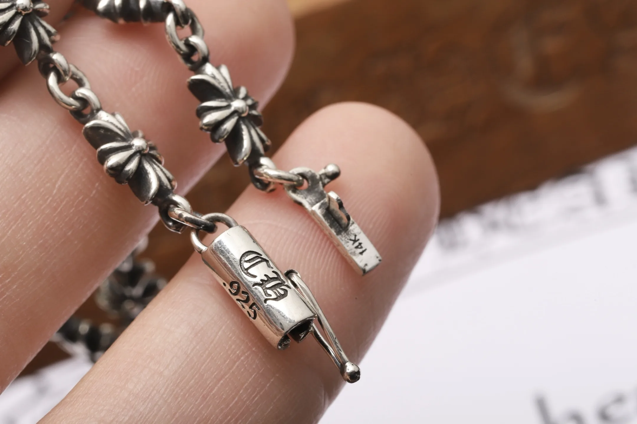 Chrome Hearts Cross Link Bracelet (Sterling Silver) D39018426 — view 6