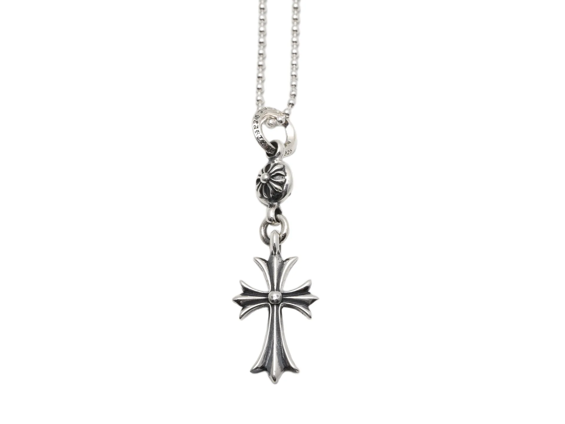 Chrome Hearts-Inspired Cross Pendant Necklace (Sterling Silver) D50018445