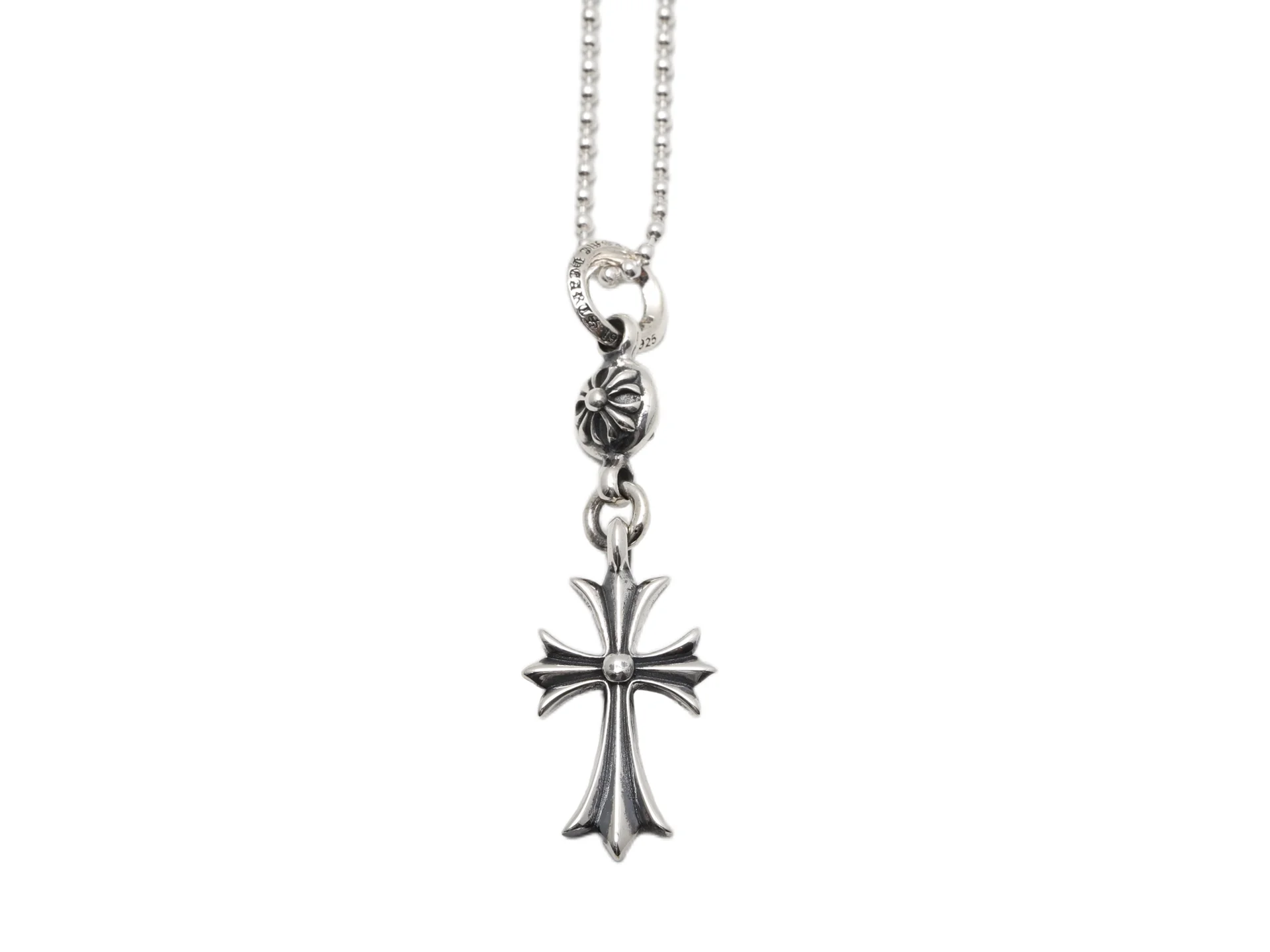 Chrome Hearts-Inspired Cross Pendant Necklace (Sterling Silver) D50018445