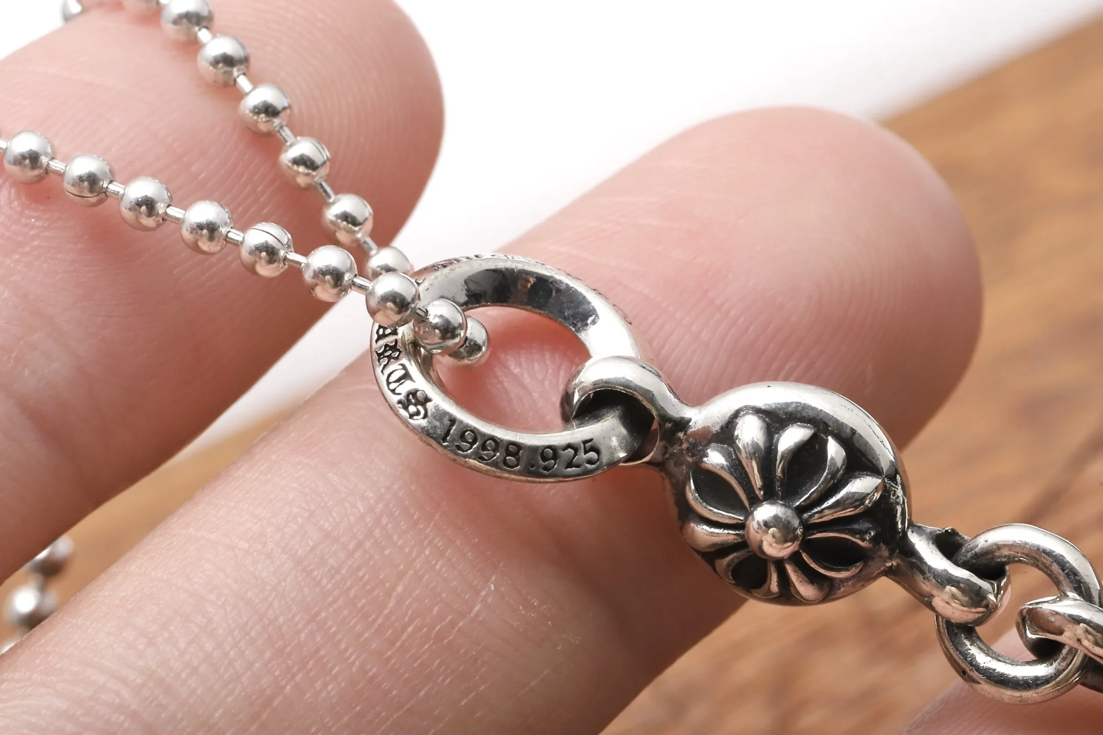 Chrome Hearts-Inspired Cross Pendant Necklace (Sterling Silver) D50018445 — view 5