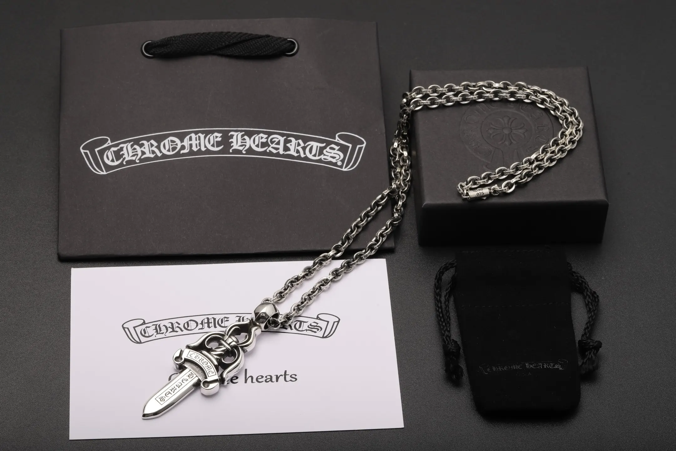 Dagger Pendant Necklace (Sterling Silver) D198518447 — view 2