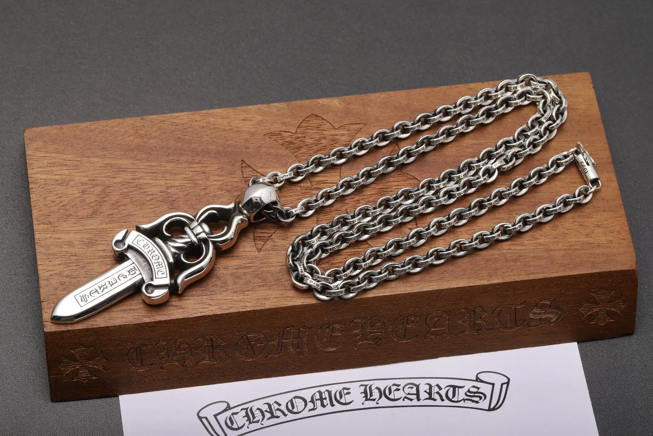 Dagger Pendant Necklace (Sterling Silver) D198518447 — view 3