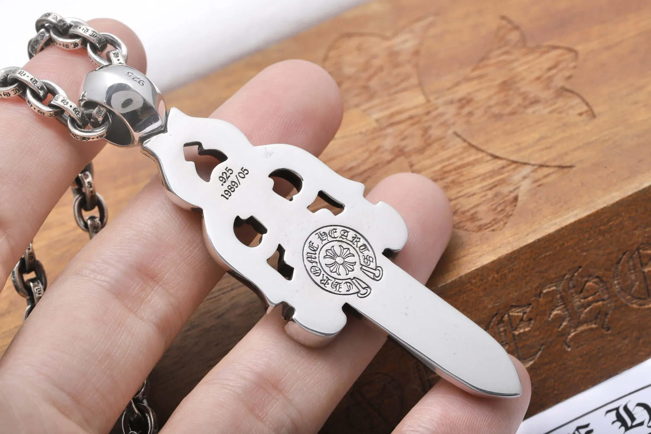 Dagger Pendant Necklace (Sterling Silver) D198518447 — view 5