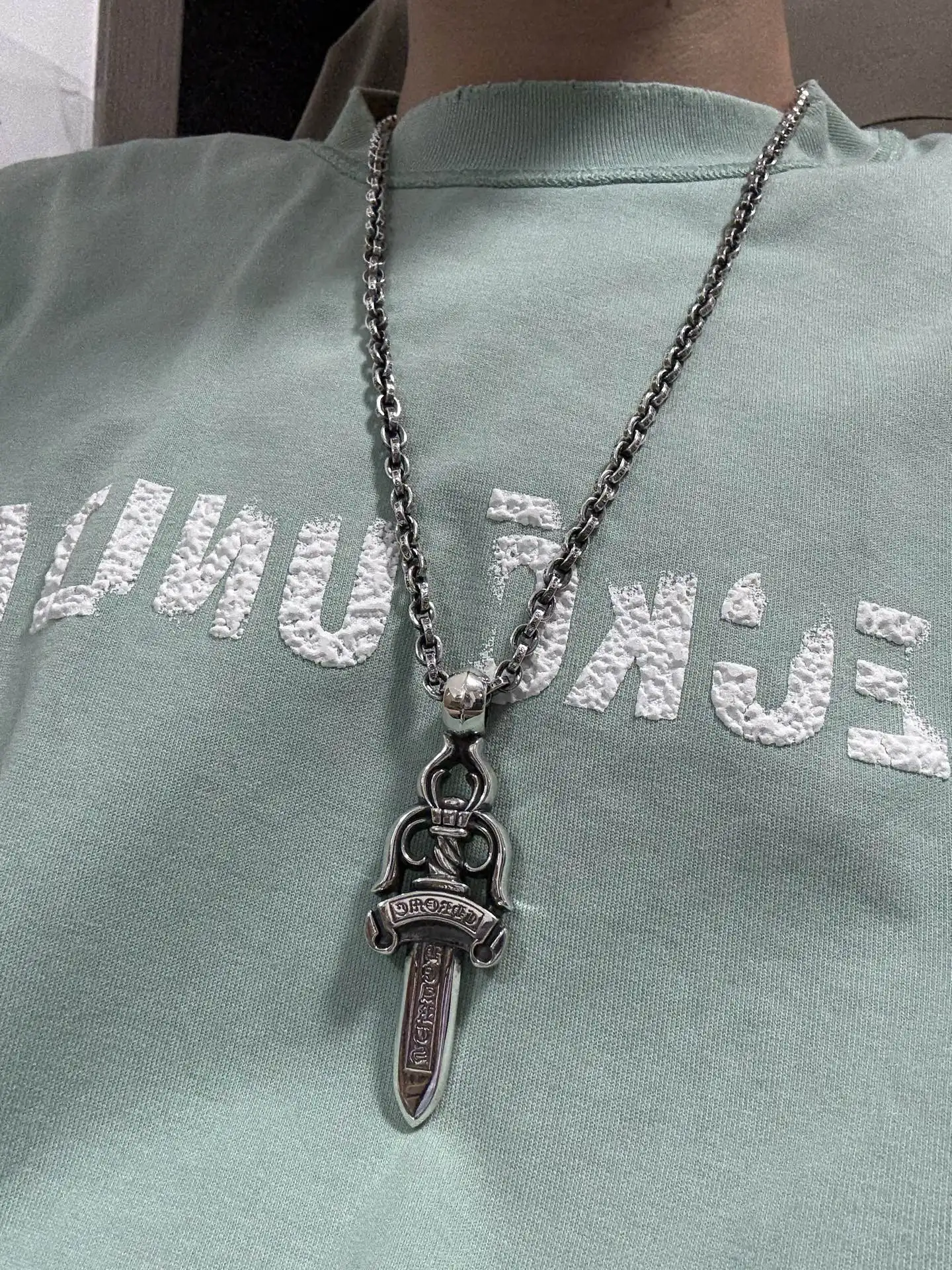 Dagger Pendant Necklace (Sterling Silver) D198518447 — view 10