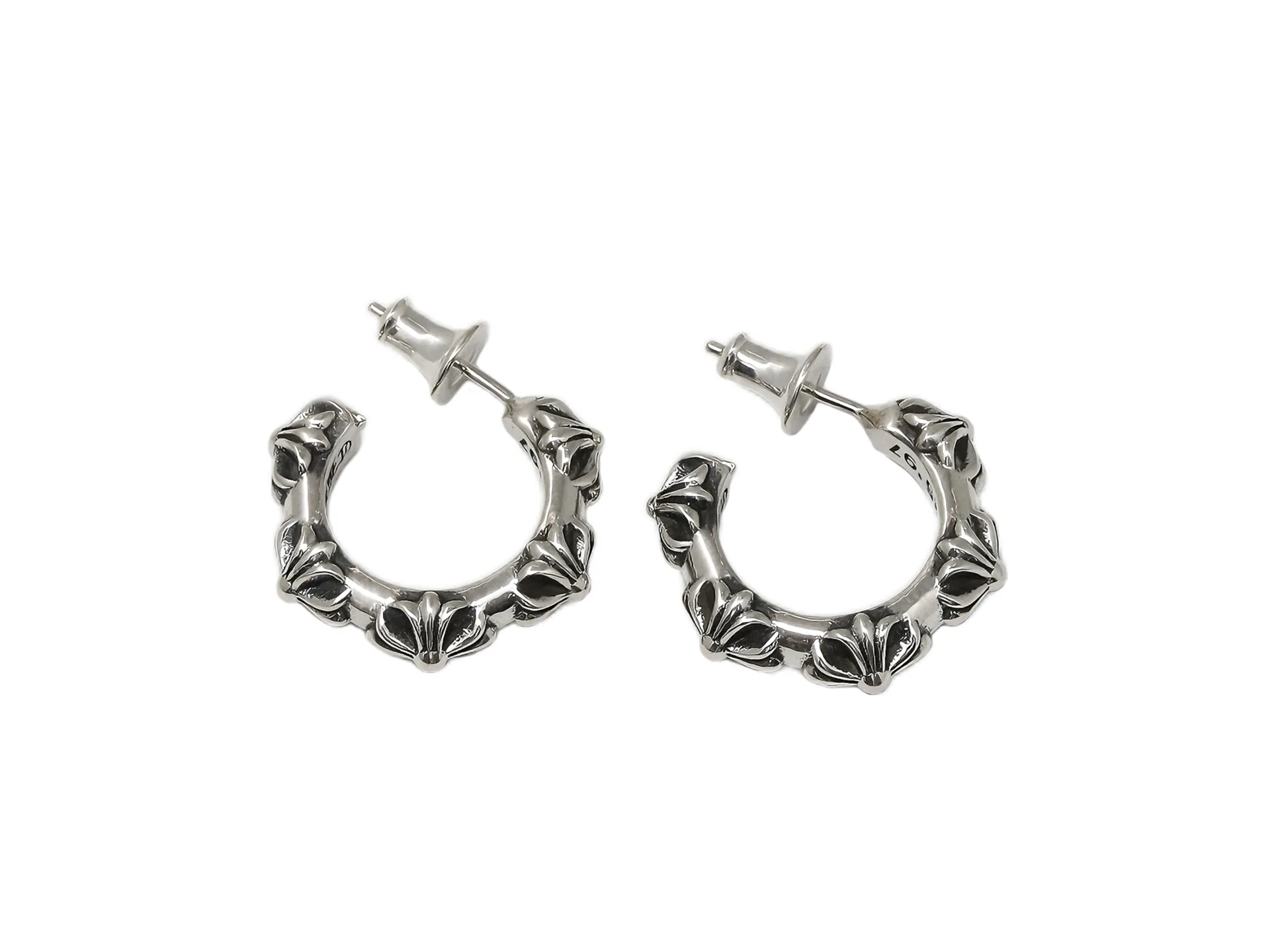 Chrome Hearts-Inspired Cross Flower Hoop Earrings D34018429