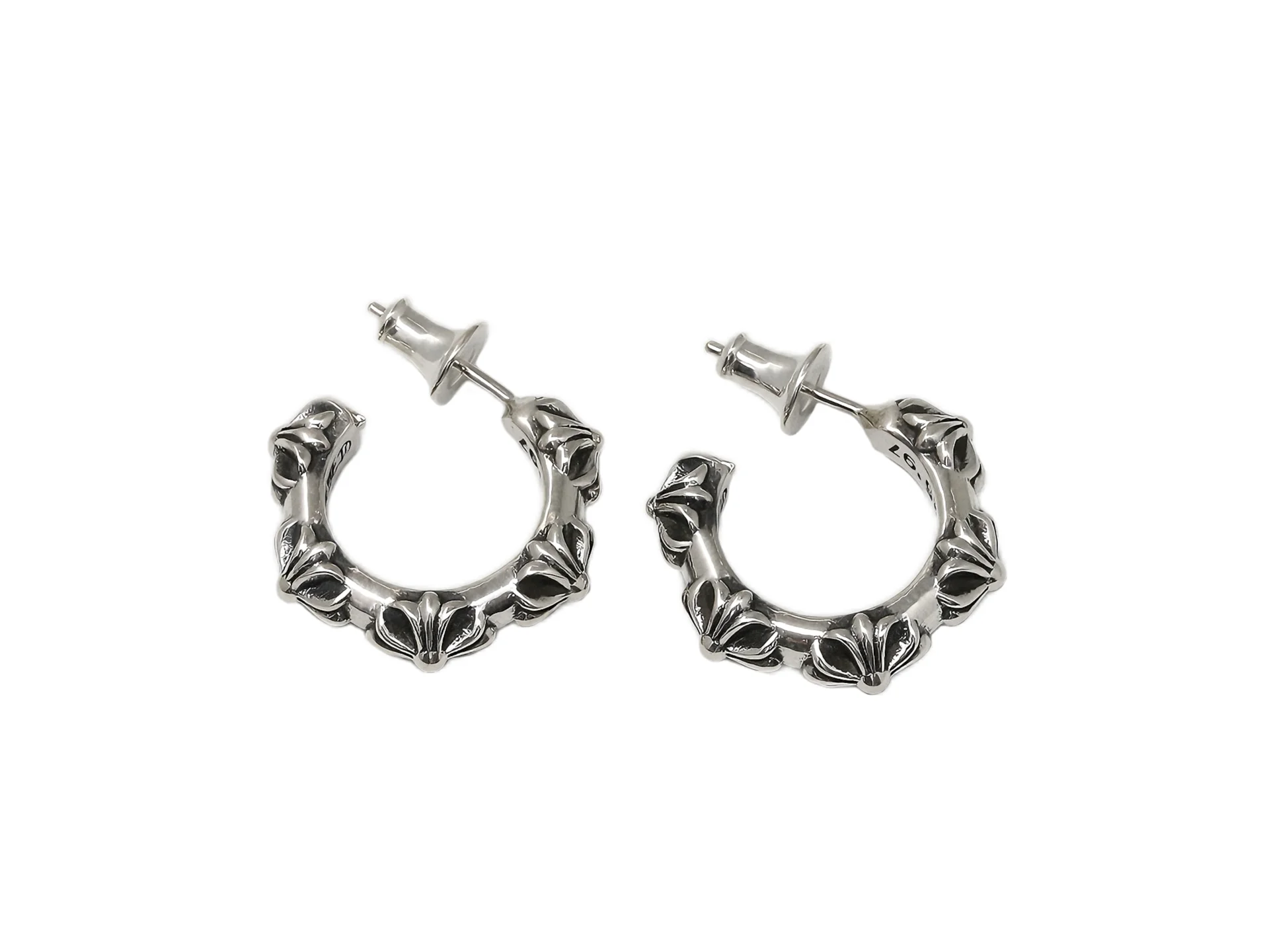 Chrome Hearts-Inspired Cross Flower Hoop Earrings D34018429