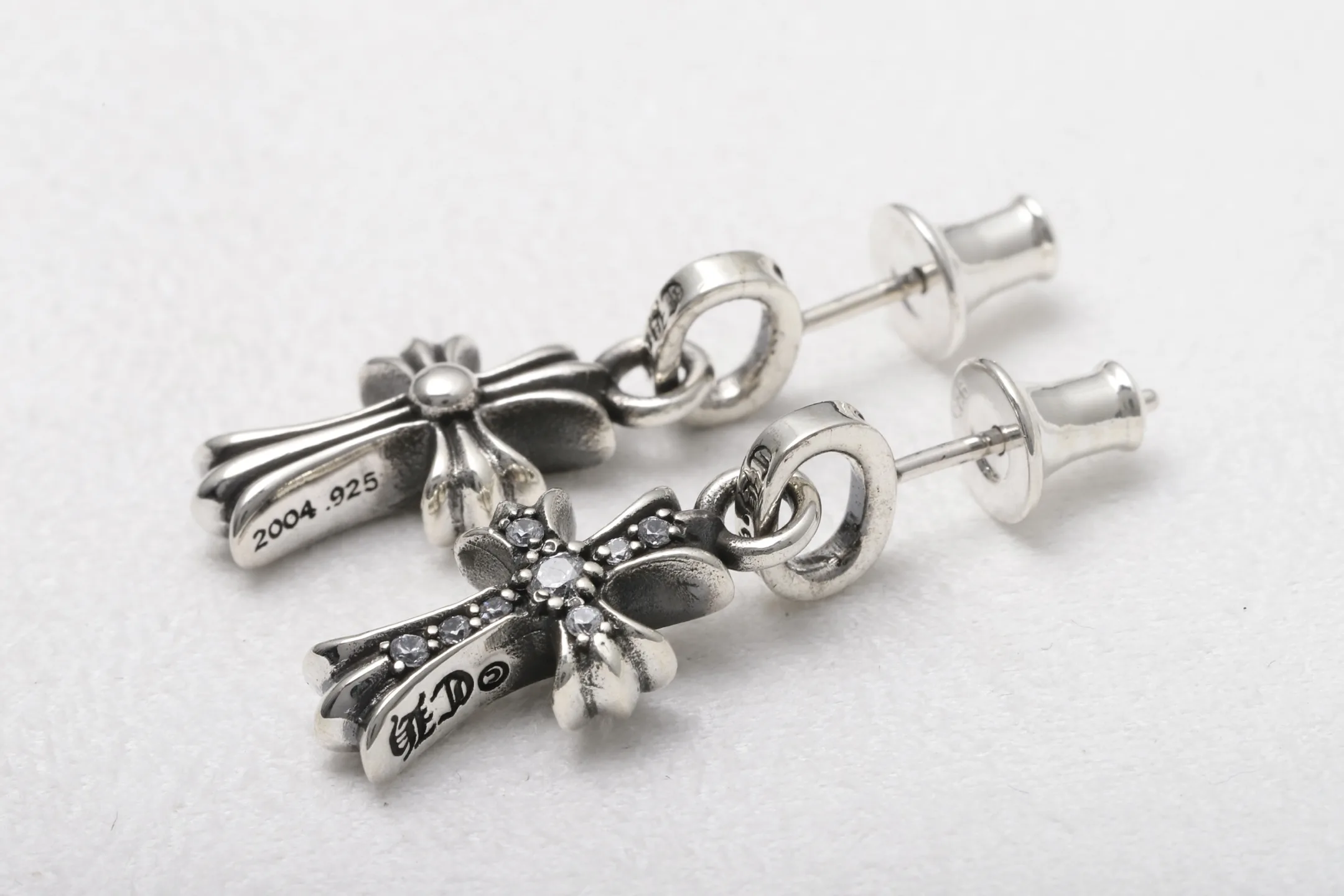 Chrome Hearts-Inspired Pave Cross Drop Earrings D26518430 — view 5