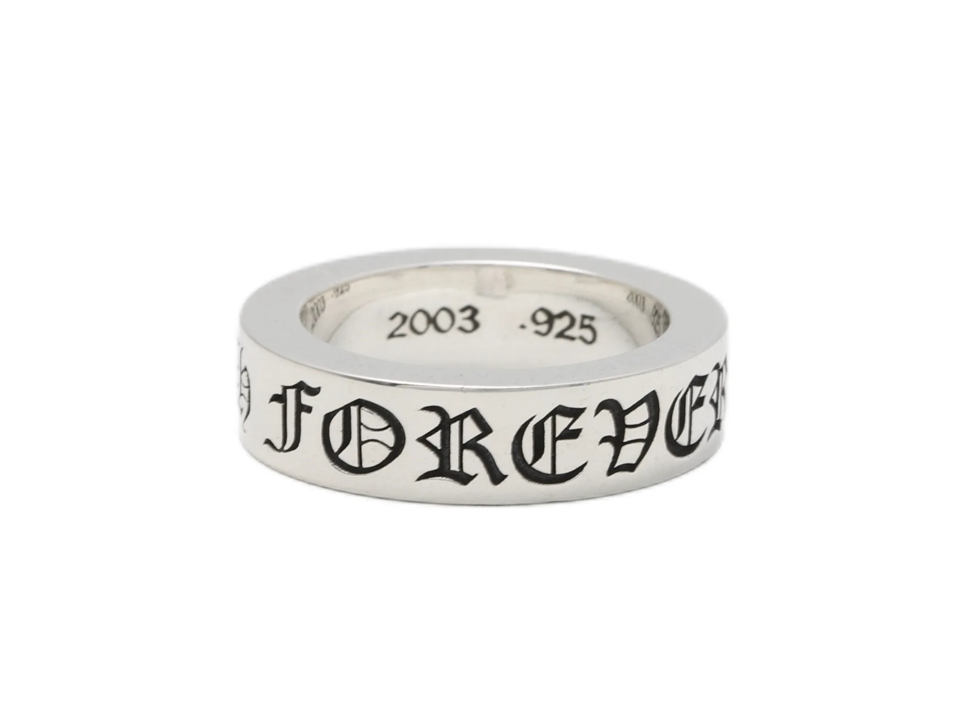 'FOREVER' Engraved Sterling Silver Ring D42518441