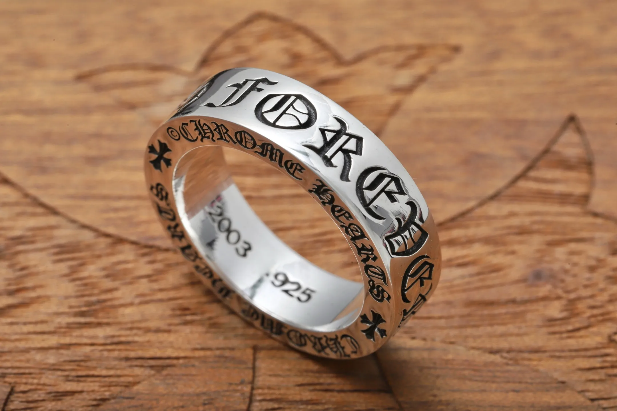 'FOREVER' Engraved Sterling Silver Ring D42518441 — view 3