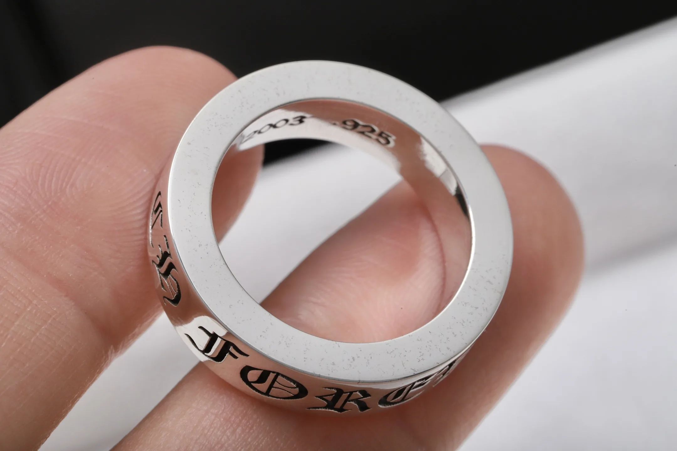 'FOREVER' Engraved Sterling Silver Ring D42518441 — view 5