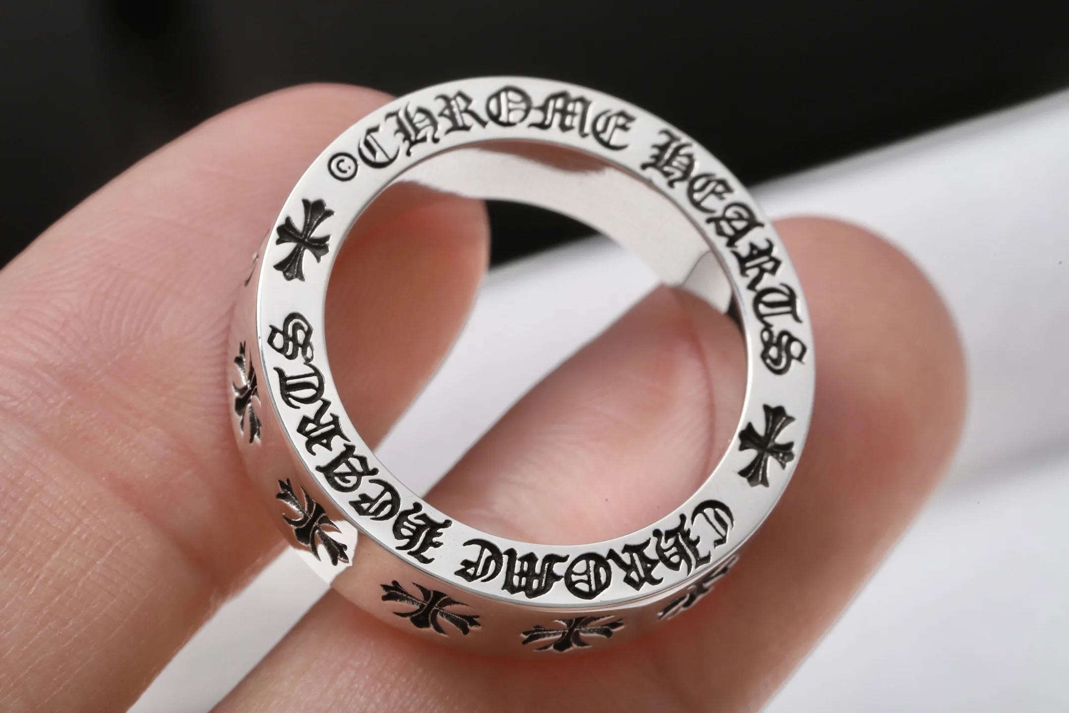 'FOREVER' Engraved Sterling Silver Ring D42518441 — view 6