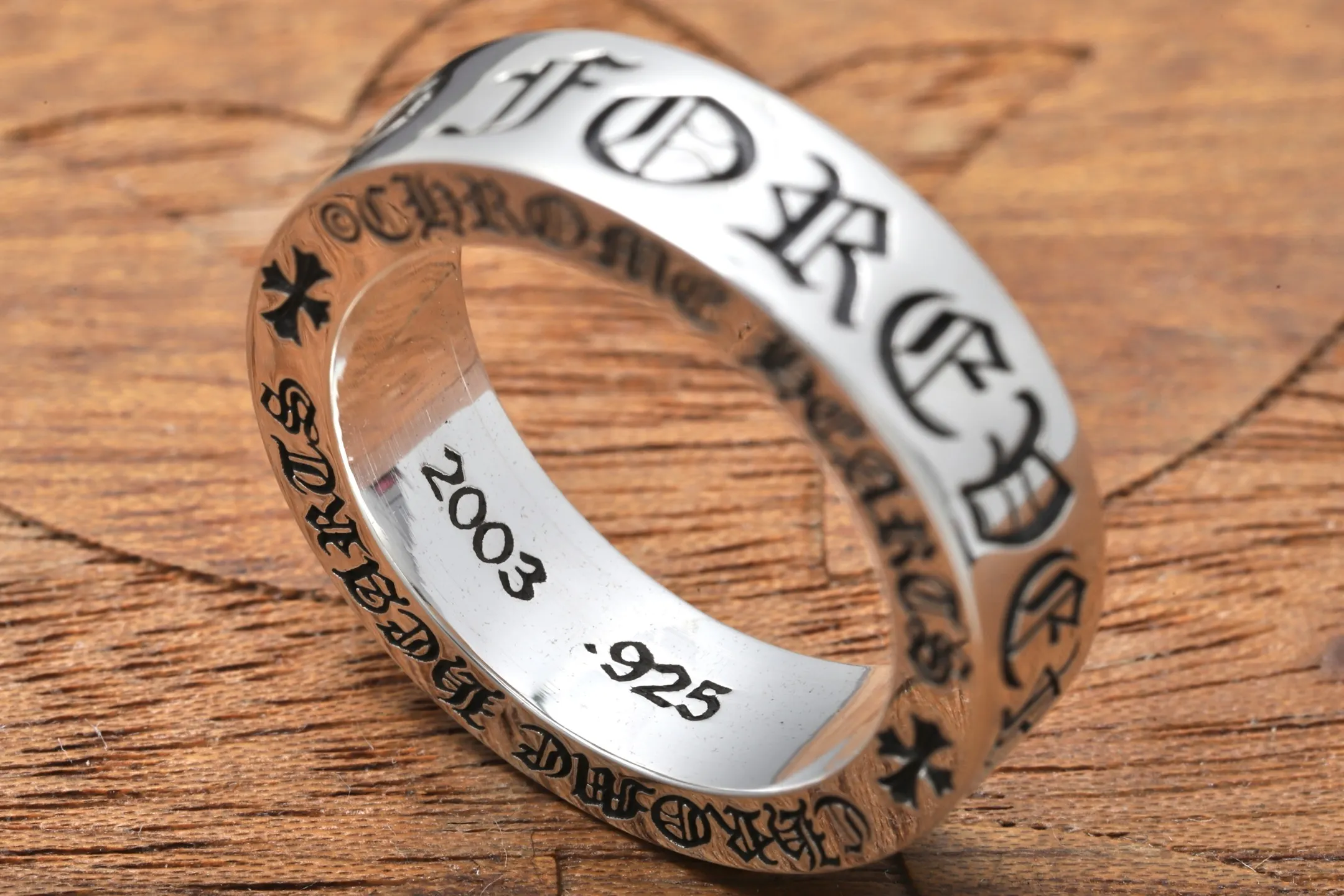 'FOREVER' Engraved Sterling Silver Ring D42518441 — view 7