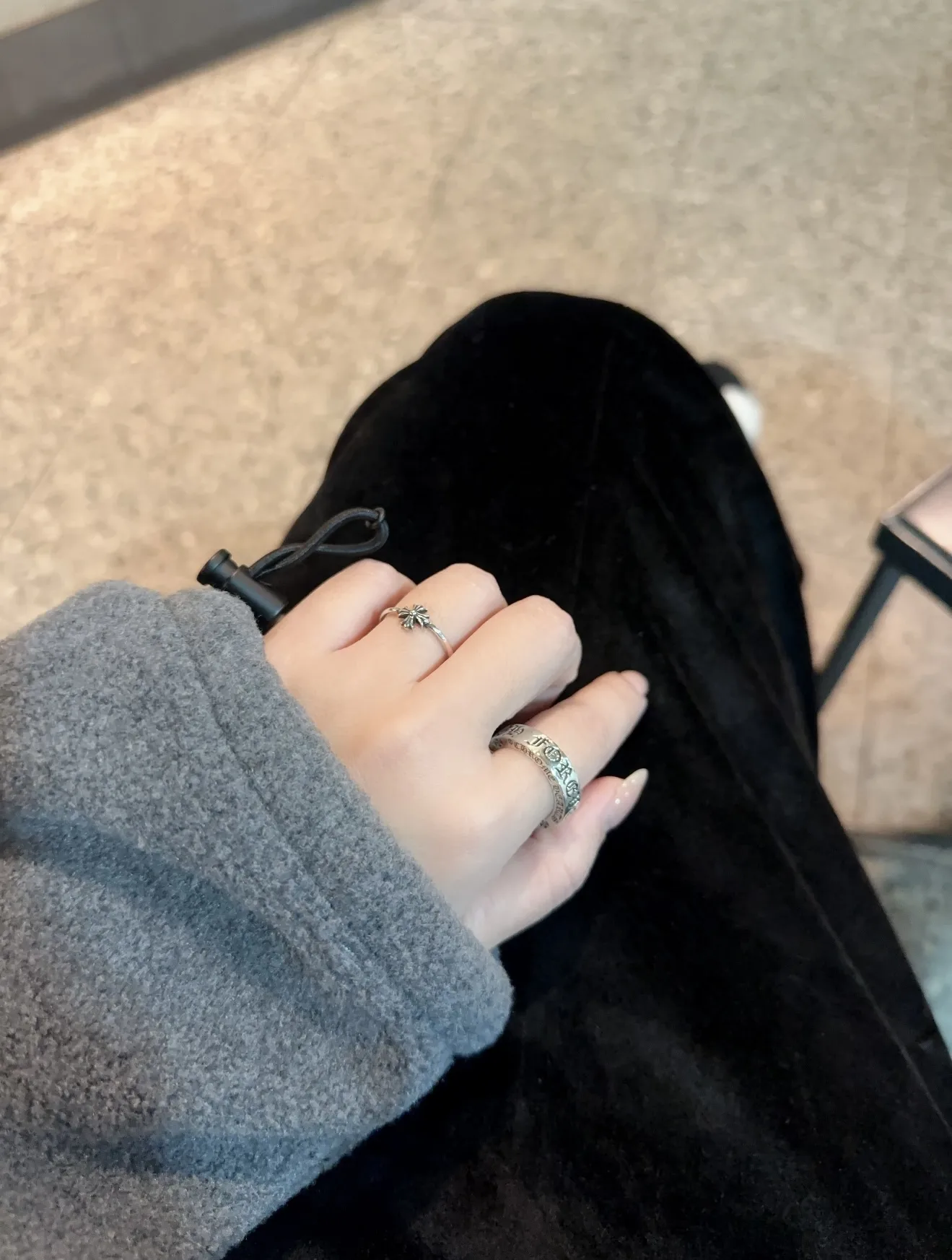 'FOREVER' Engraved Sterling Silver Ring D42518441 — view 8