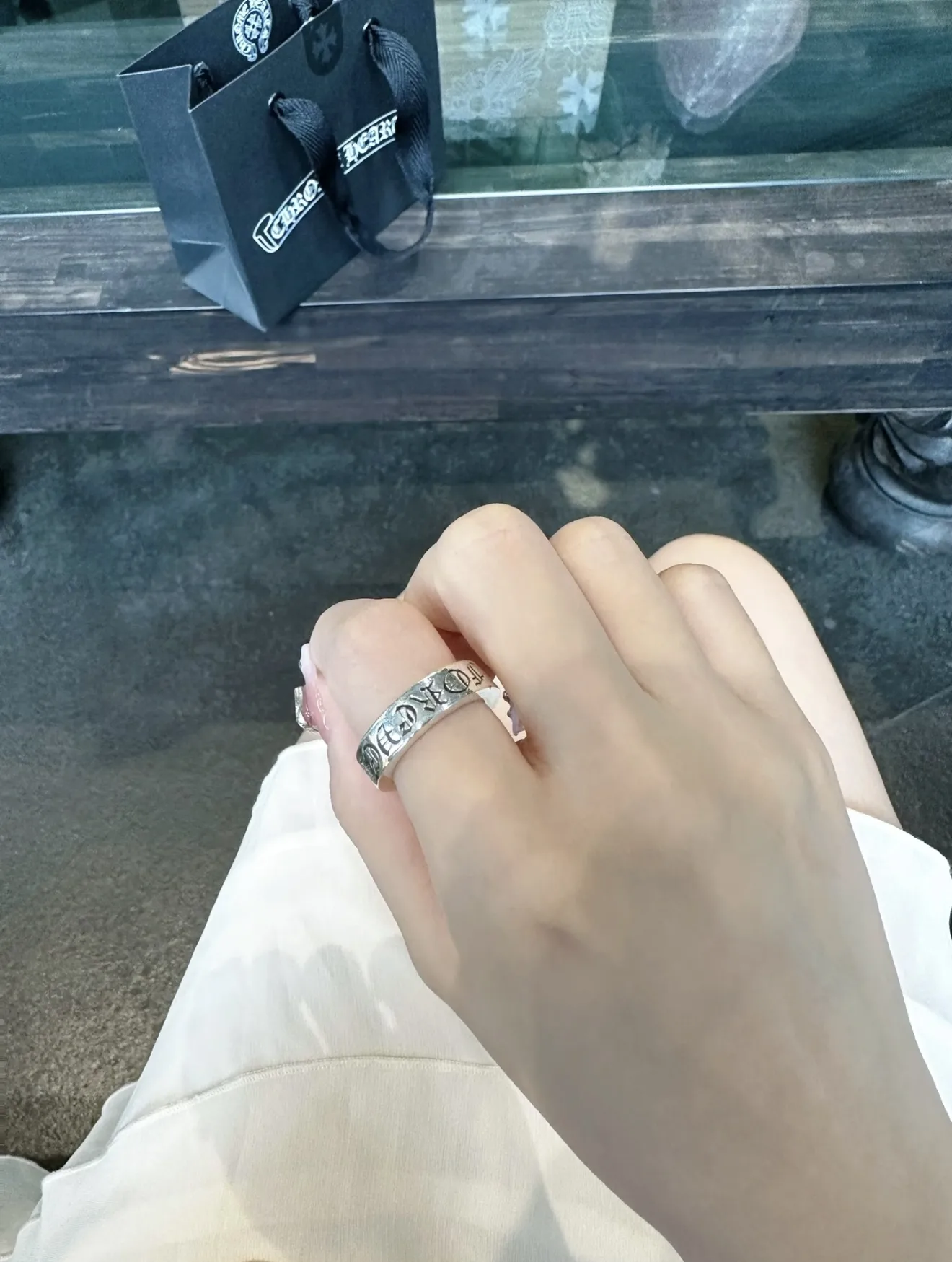'FOREVER' Engraved Sterling Silver Ring D42518441 — view 11