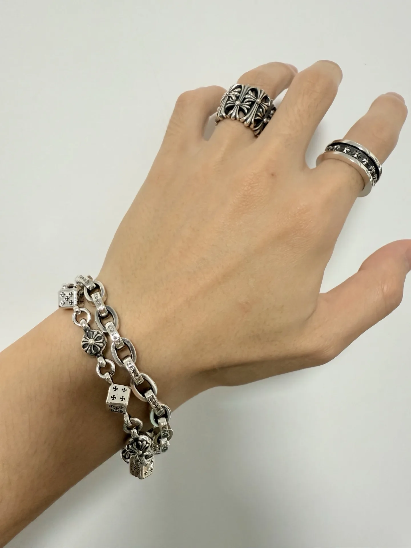 Mini Cross Motif Sterling Silver Ring D47018440 — view 8