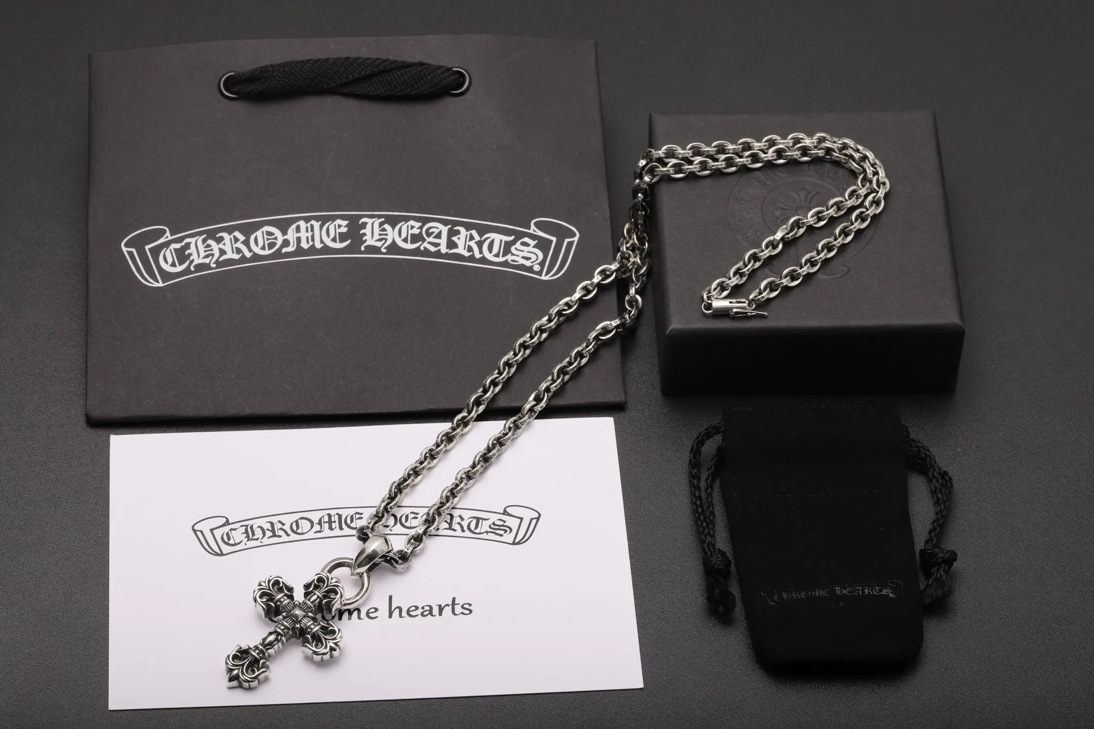 Flame Cross Pendant Necklace (Sterling Silver) D161018448 — view 2