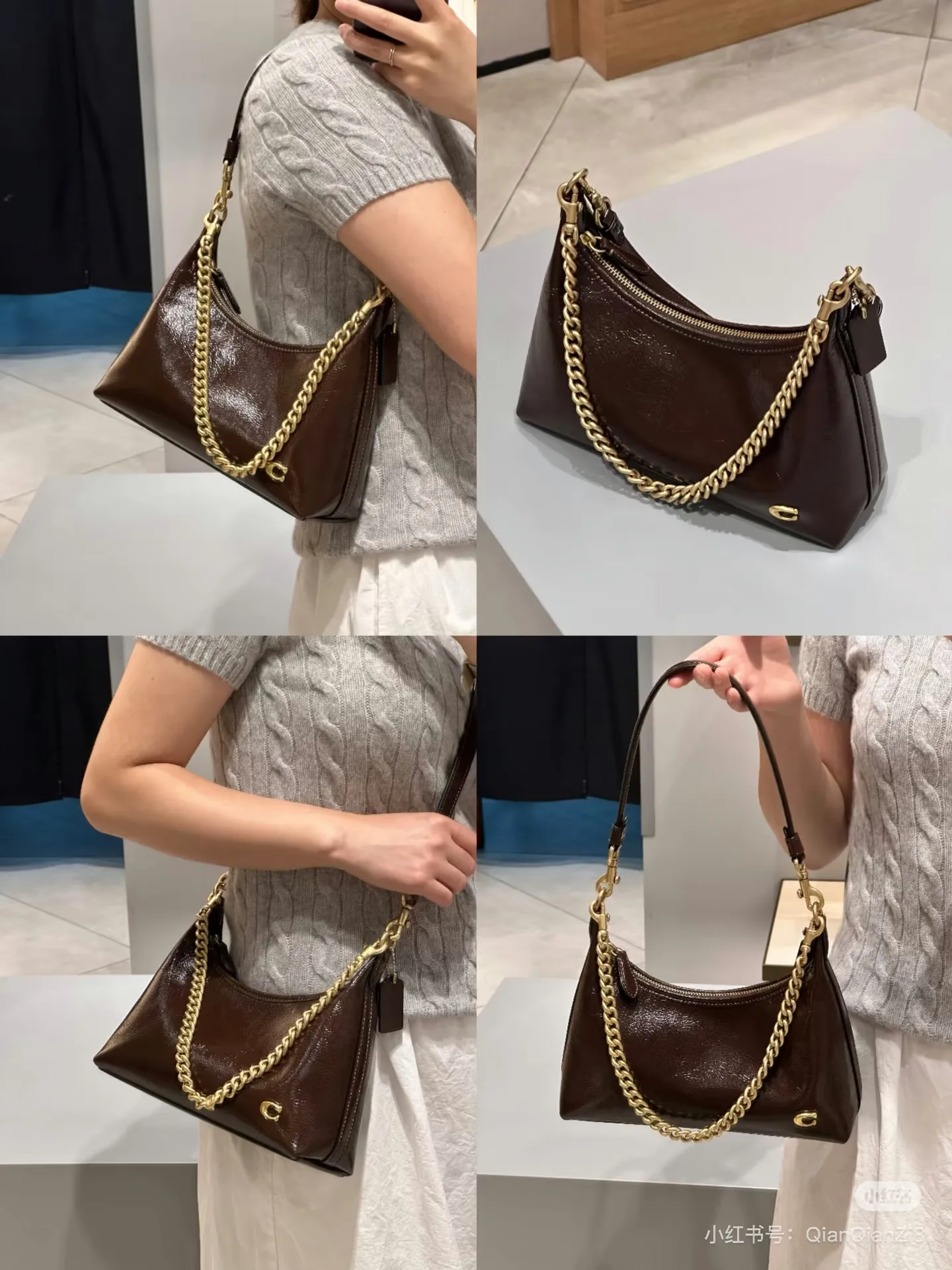 Coach Juliet Patent Leather Shoulder Bag D28017971