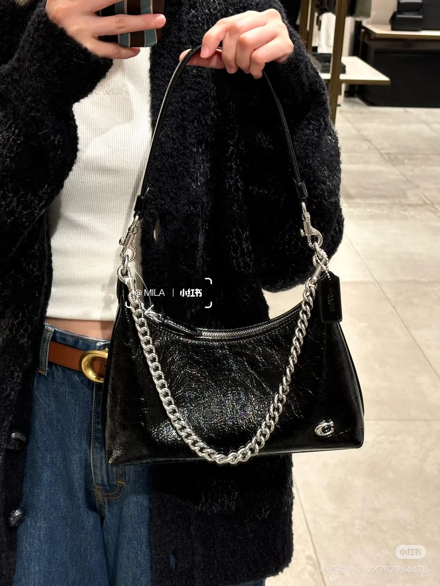 Coach Juliet Patent Leather Shoulder Bag D28017971 — view 8