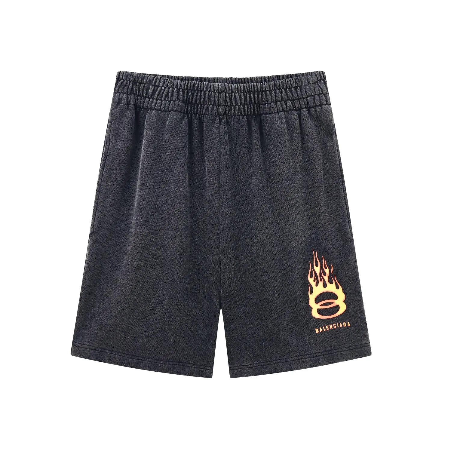 Flame Logo Distressed Cotton Shorts D18920116 — view 10
