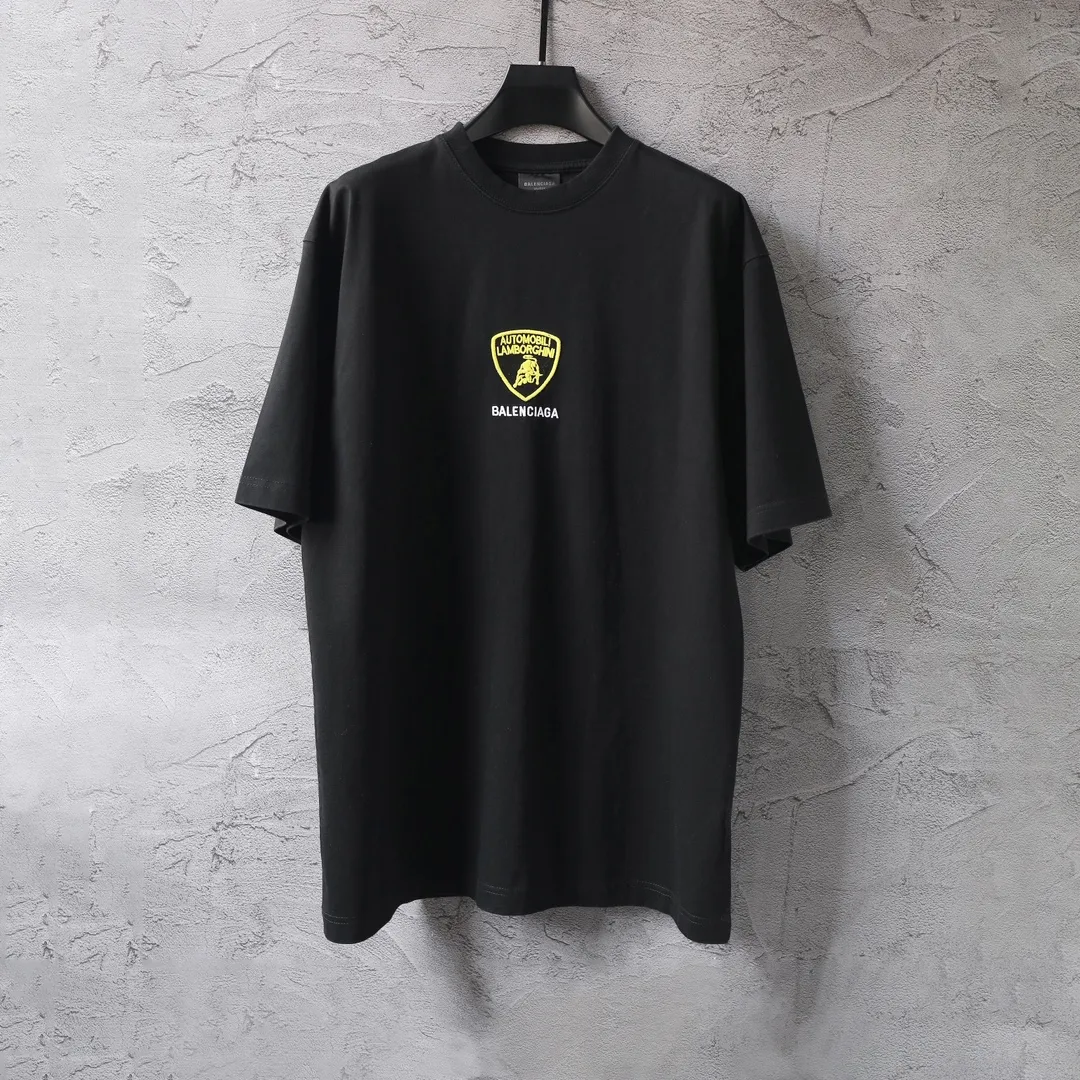 Lamborghini Logo Embroidered Cotton T-Shirt D16520102