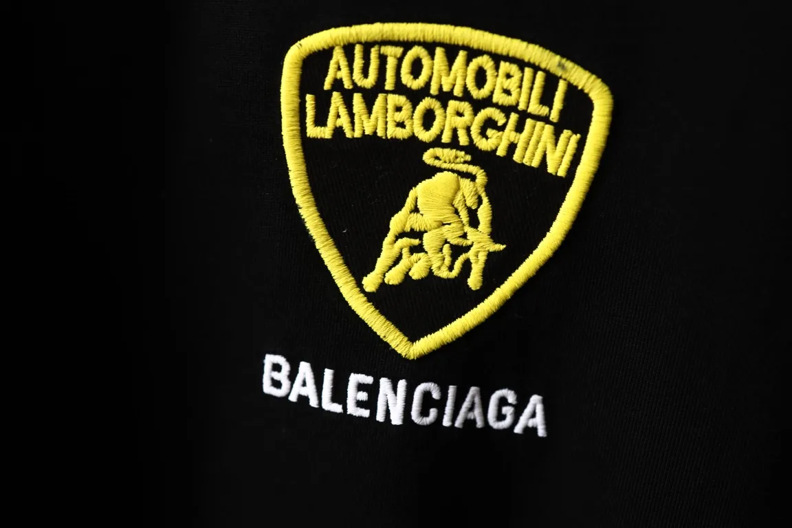 Lamborghini Logo Embroidered Cotton T-Shirt D16520102 — view 3