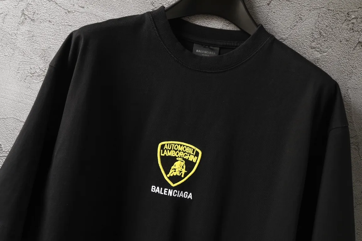 Lamborghini Logo Embroidered Cotton T-Shirt D16520102 — view 6