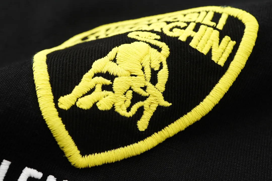 Lamborghini Logo Embroidered Cotton T-Shirt D16520102 — view 12