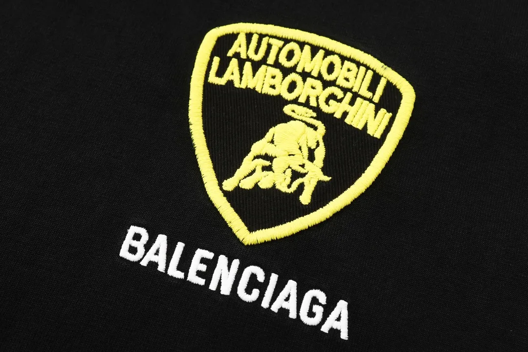 Lamborghini Logo Embroidered Cotton T-Shirt D16520102 — view 13