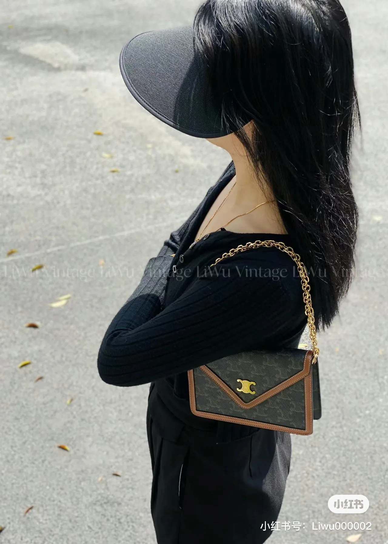 Triomphe Canvas Chain Envelope Bag D28017824