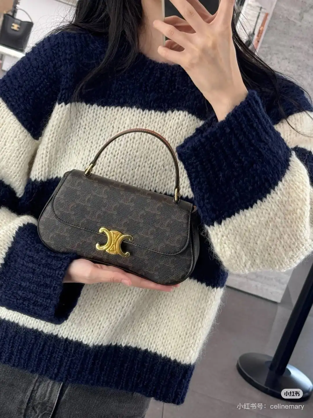 Triomphe Canvas Ava Shoulder Bag D30017820 — view 4