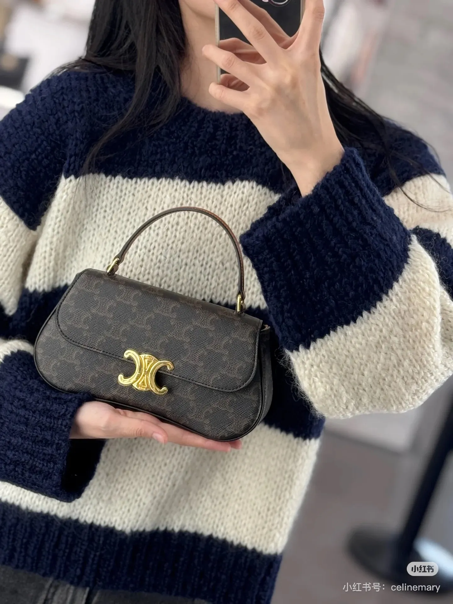 Triomphe Canvas Ava Shoulder Bag D30017820 — view 5