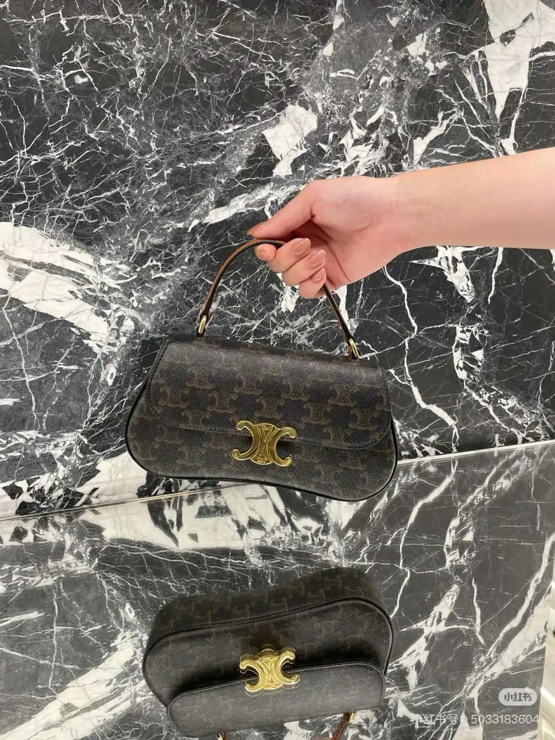 Triomphe Canvas Ava Shoulder Bag D30017820 — view 8