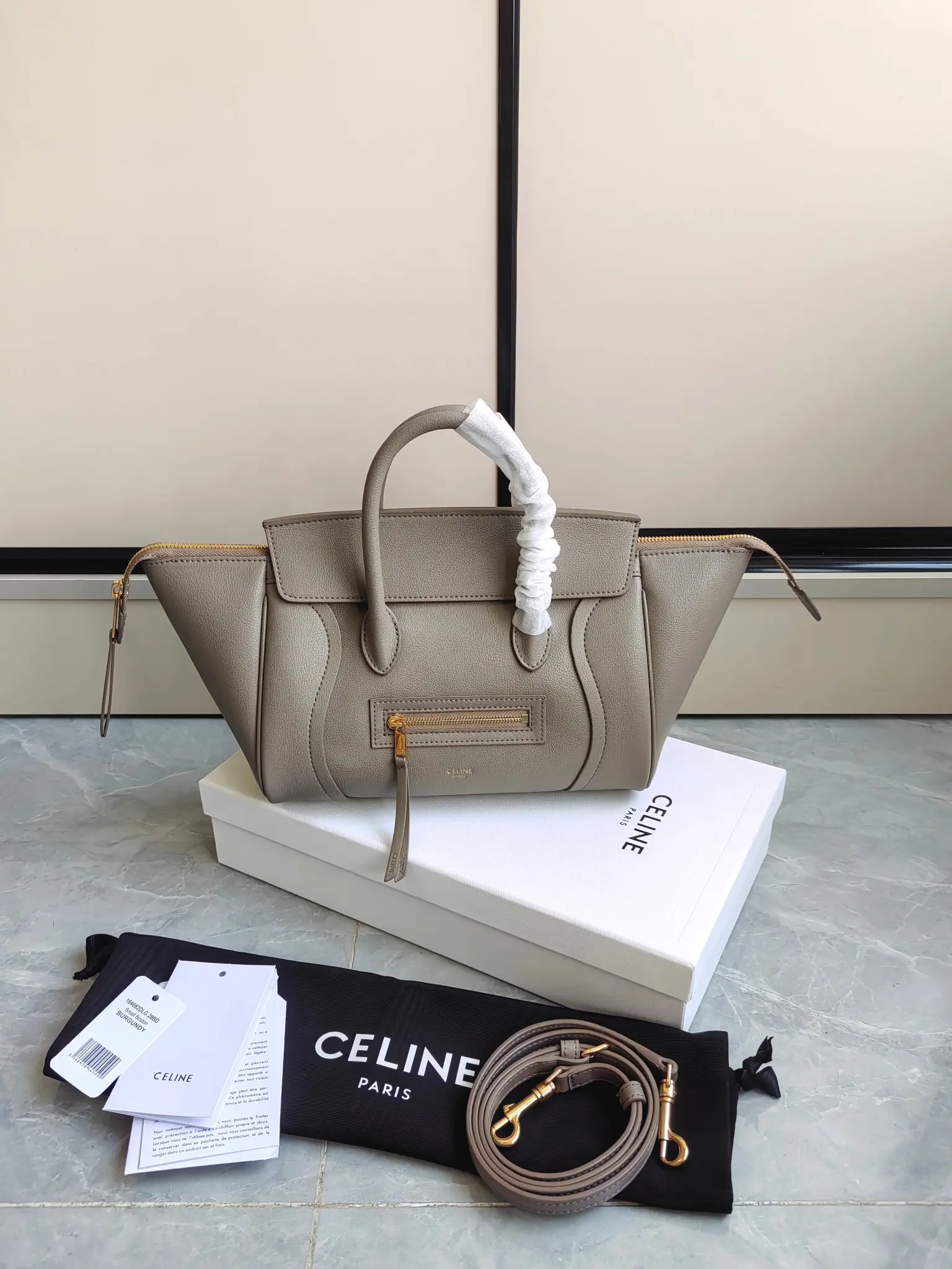 Celine Nano Luggage Bag in Grained Leather D57018539