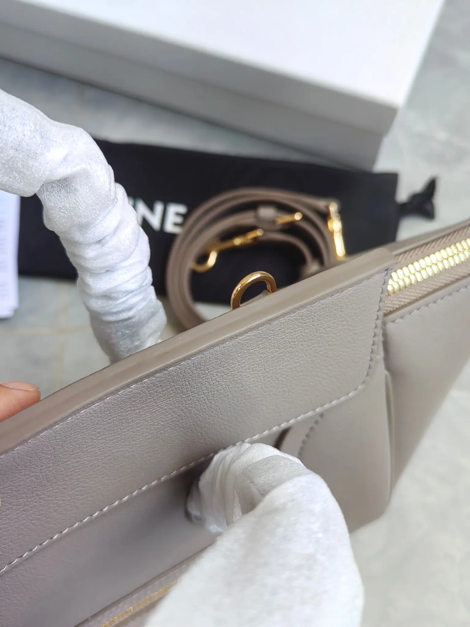 Celine Nano Luggage Bag in Grained Leather D57018539 — view 6
