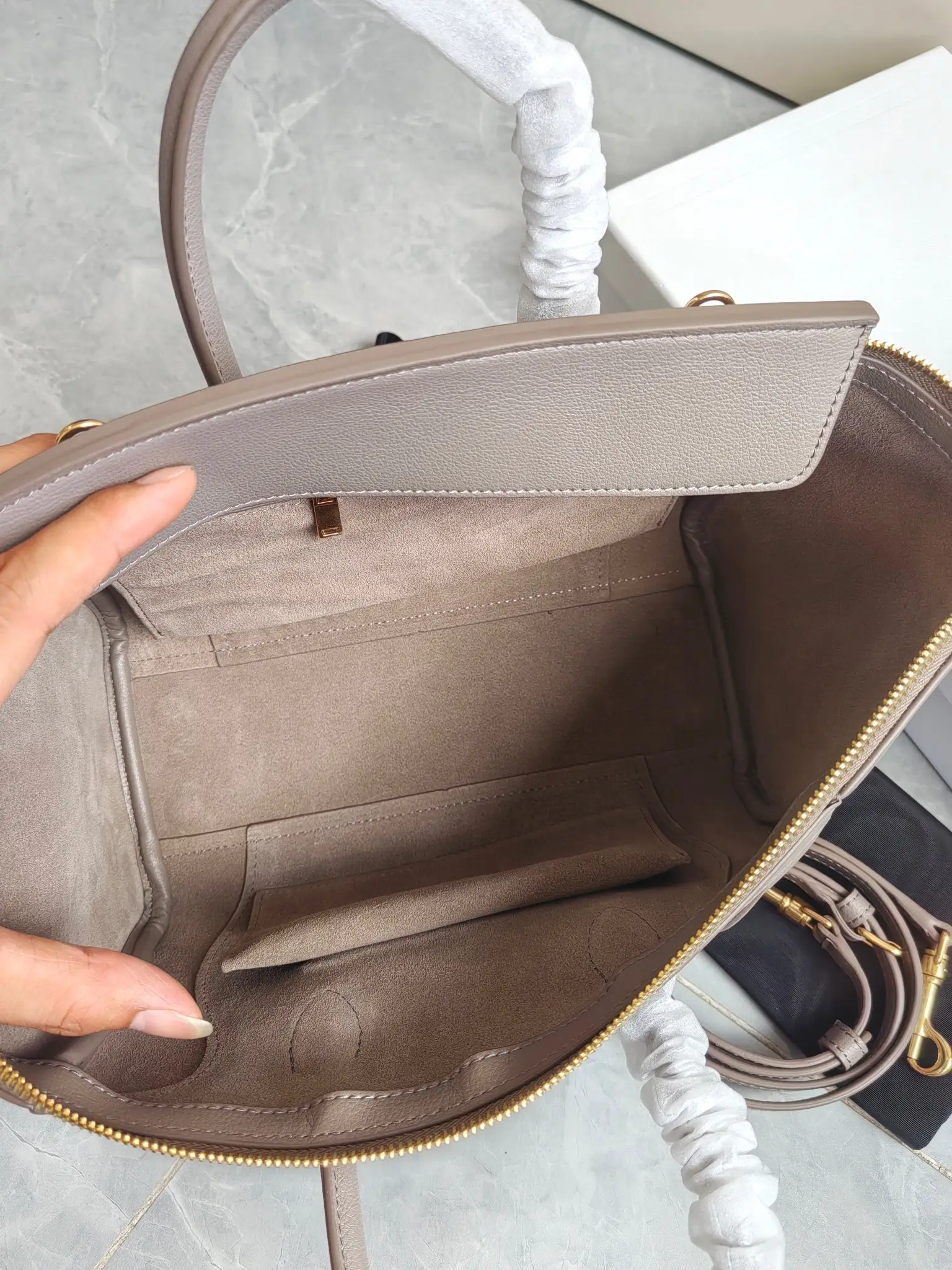Celine Nano Luggage Bag in Grained Leather D57018539 — view 7