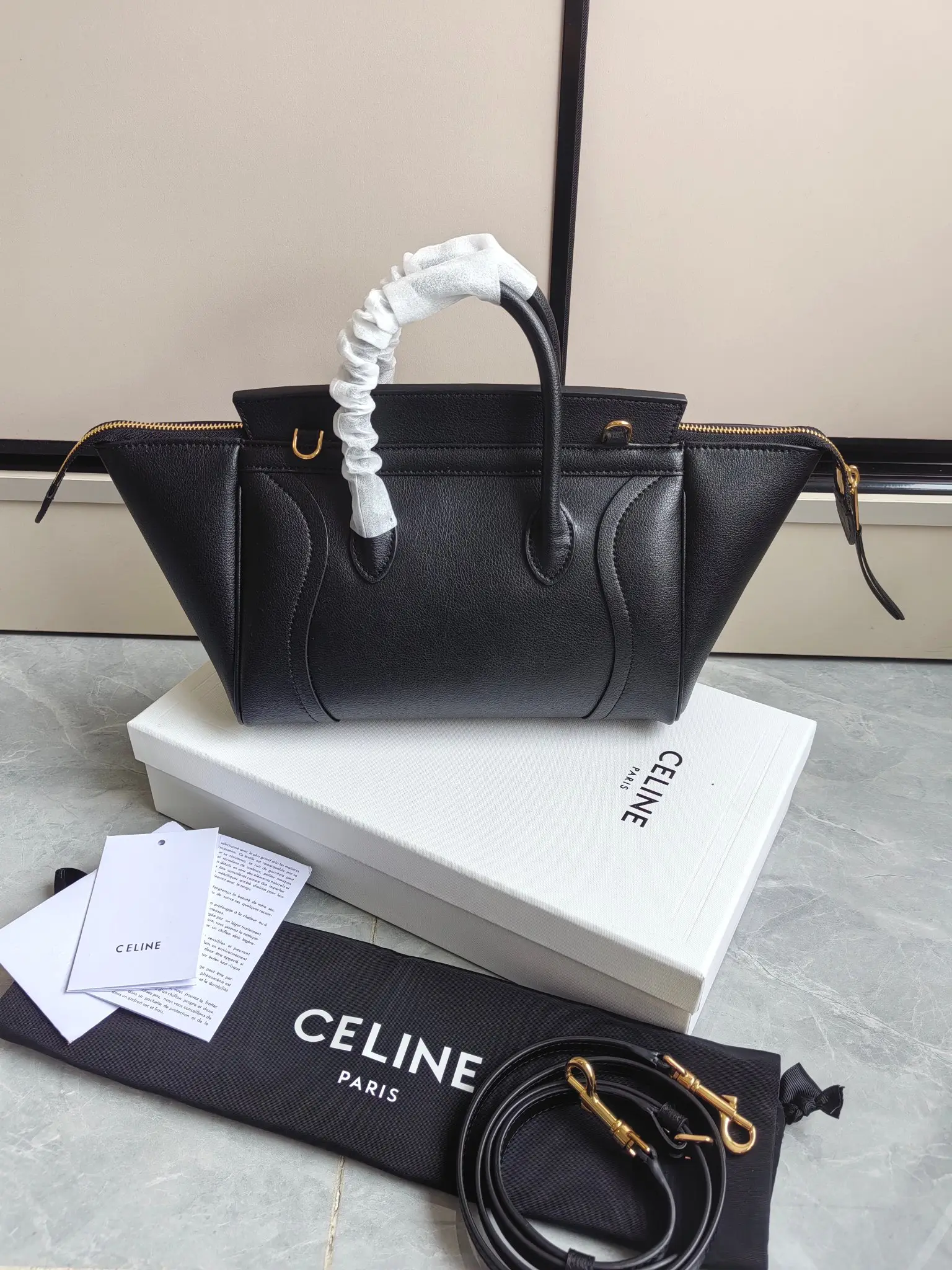 Celine Nano Luggage Handbag in Grained Leather D57018543 — view 2