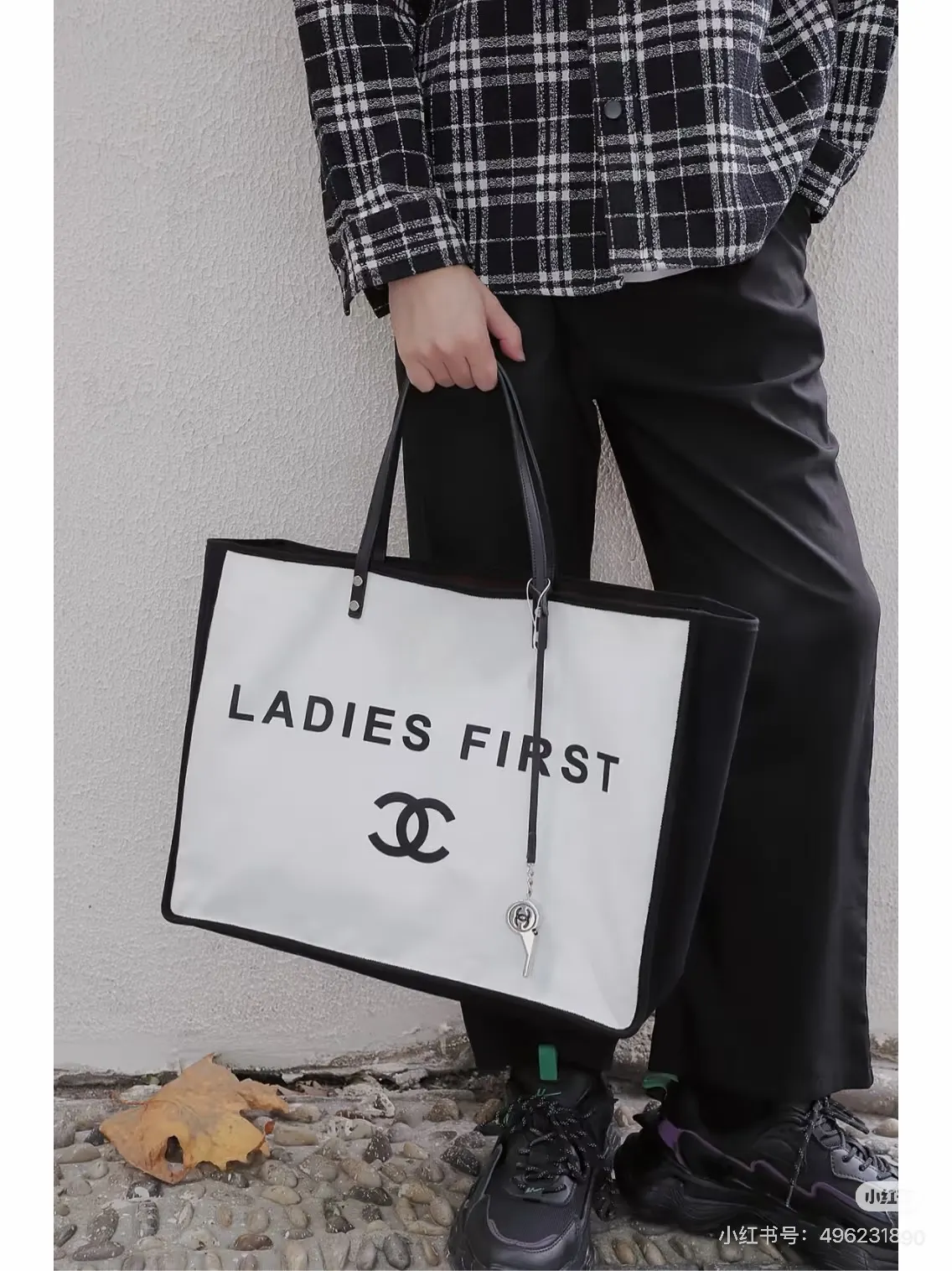 Chanel Ladies First Canvas Tote Bag D34018184 — view 6