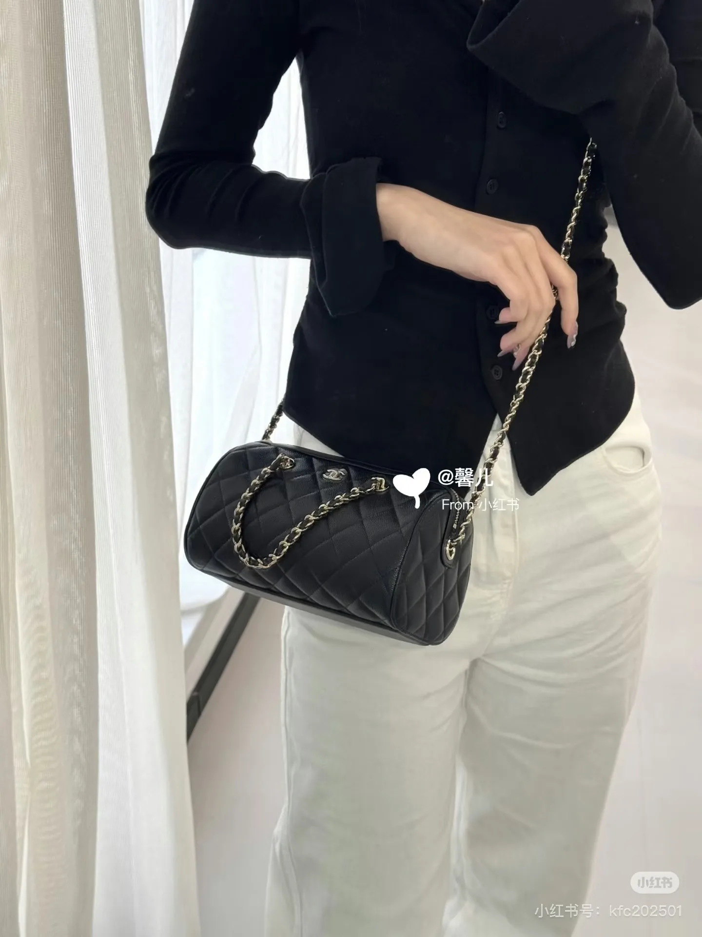 Chanel 25P Quilted Bowling Bag D43018453 — view 3